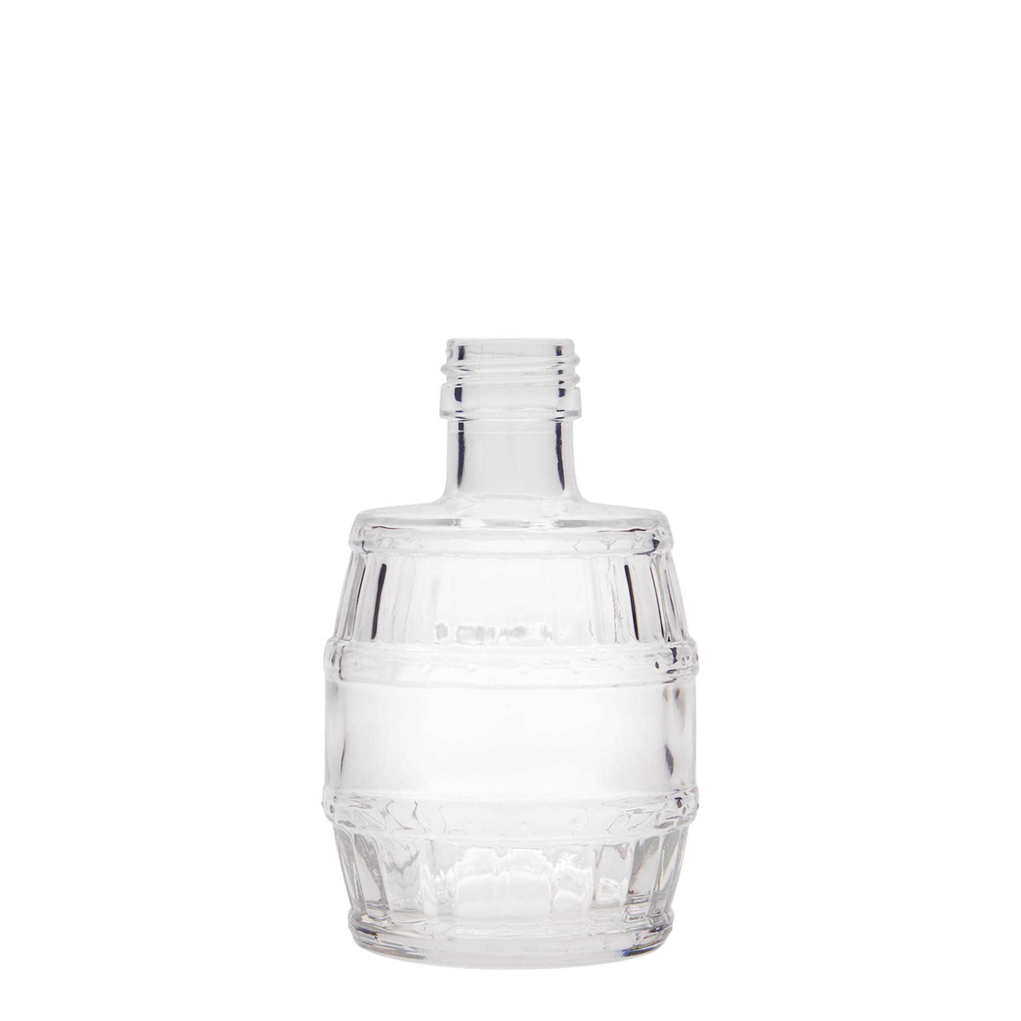 Botella de vidrio de 200 ml «Barril», boca: PP 28