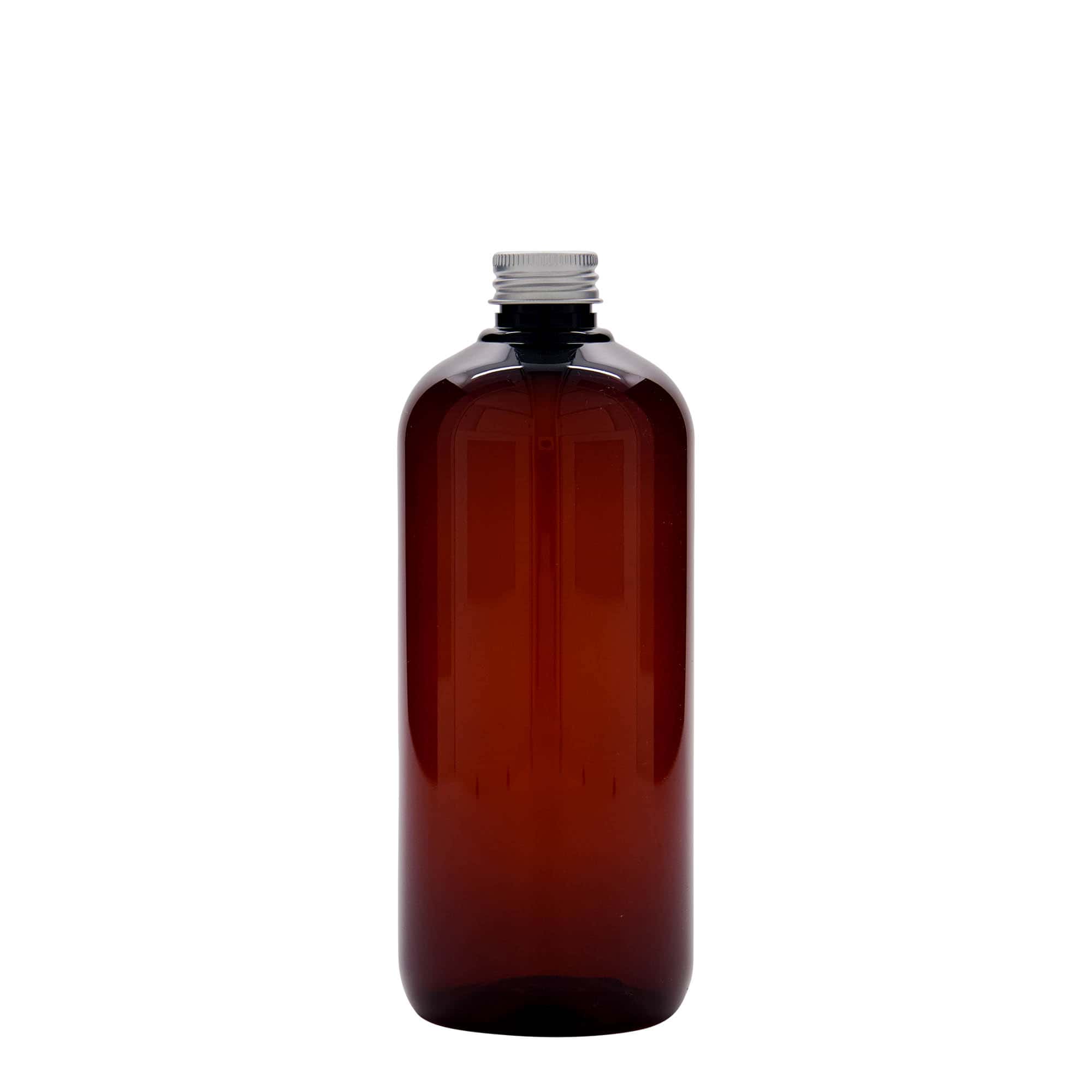 Botella de plástico reciclado de 500 ml 'Victor's Best', PCR, marrón, boca: 24/410