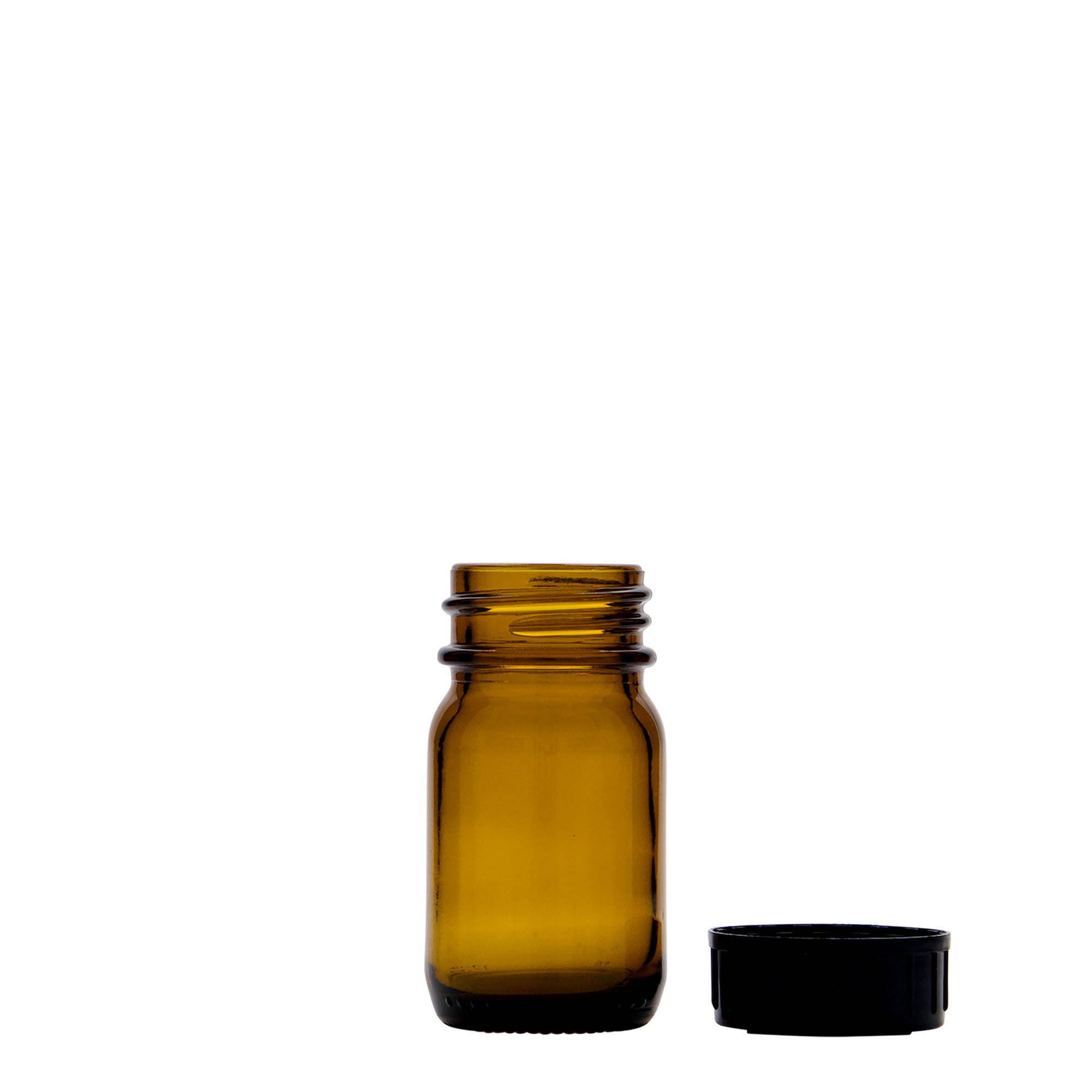 30 ml frasco de cuello ancho, marrón, boca: DIN 32