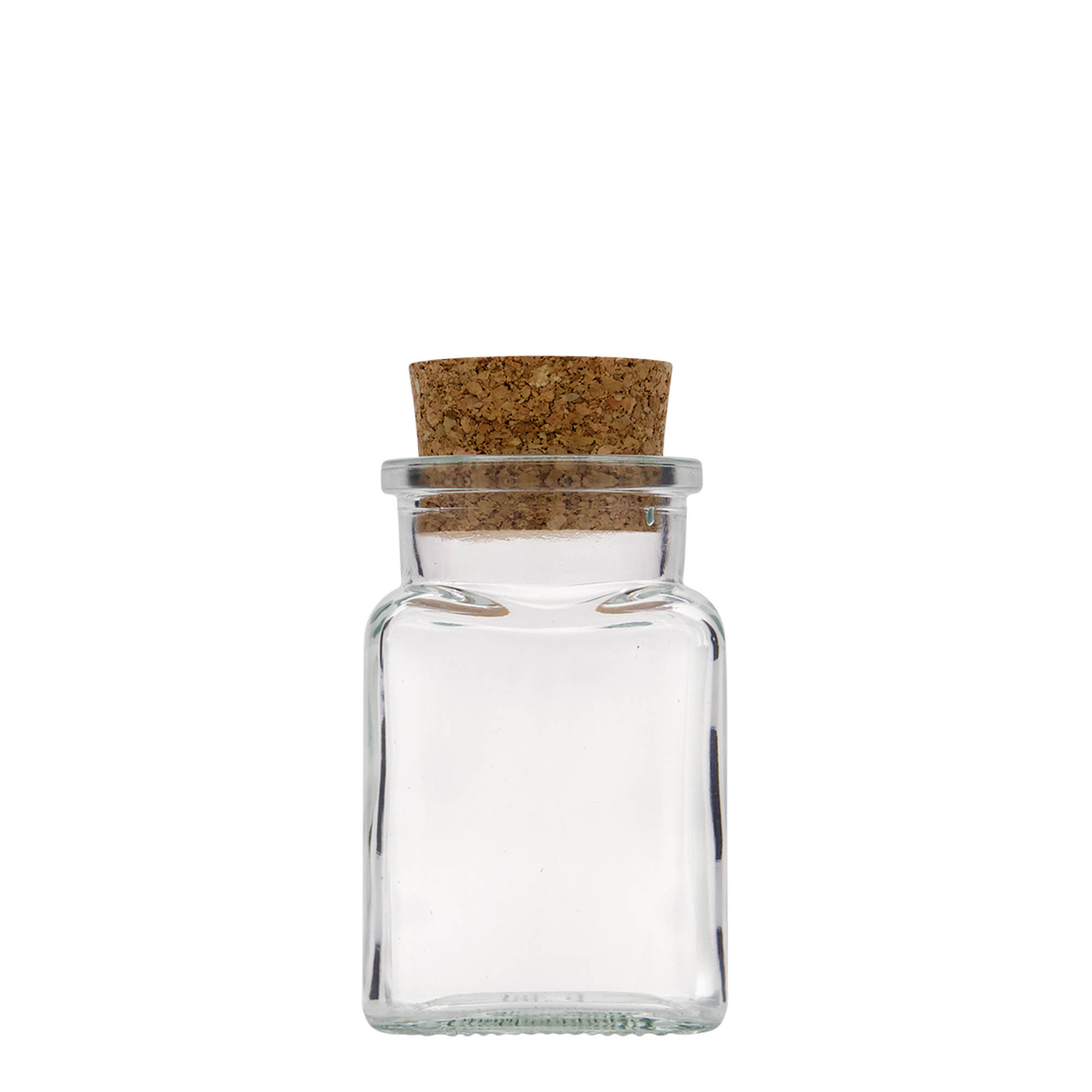 150 ml tarro de corcho, cuadrado, boca: corcho