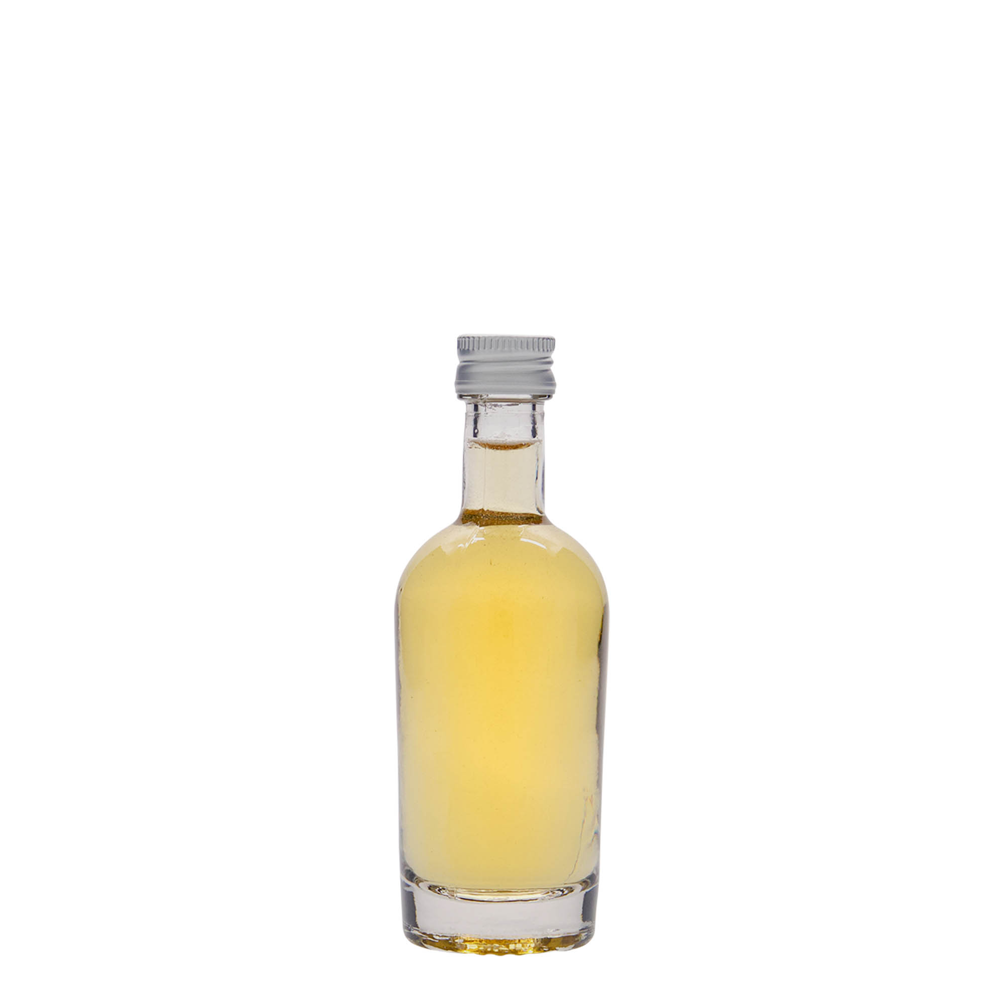 Botella de vidrio de 50 ml 'Pepe', boca: PP 18 Botella de vidrio de 50 ml 'Pepe', boca: PP 18