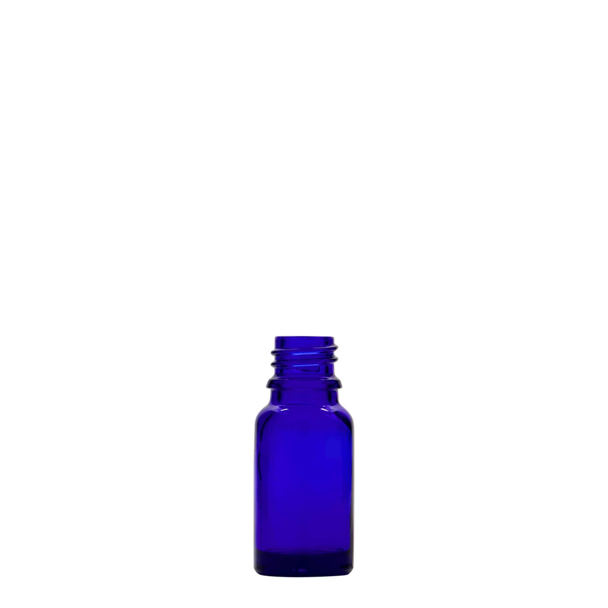 Frasco de medicamentos de 10 ml, vidrio, azul real, boca: DIN 18 Frasco de medicamentos de 10 ml, vidrio, azul real, boca: DIN 18