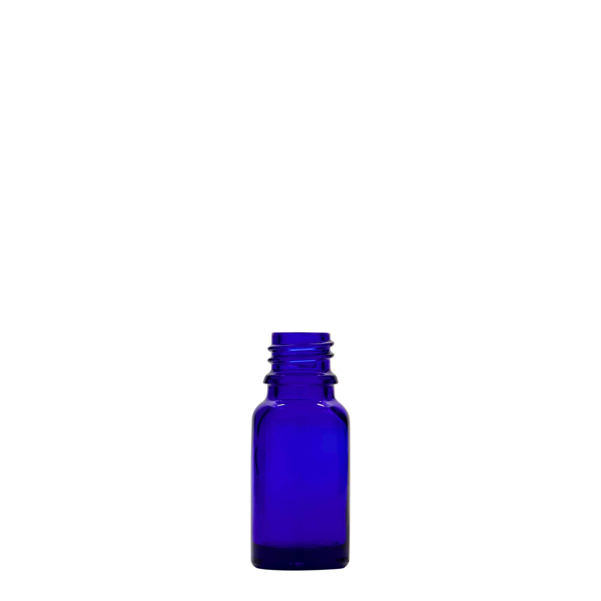 10 ml frasco medicinal, vidrio, azul real, boca: DIN 18