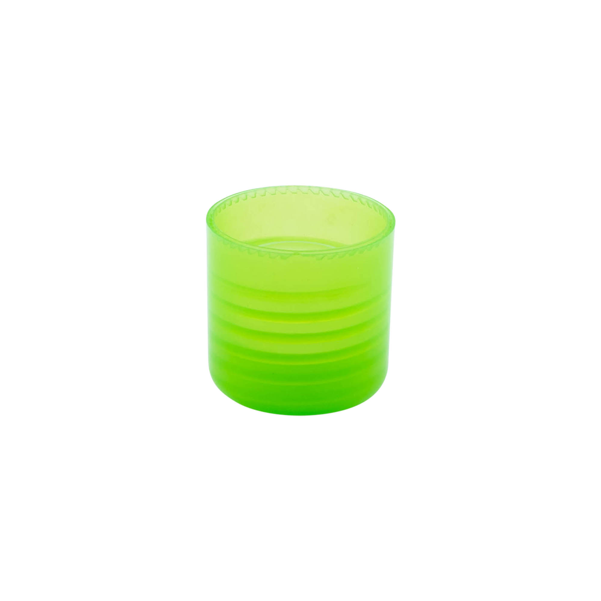 Tapa de rosca con inserto para jeringa, plástico PP, verde, para boquilla: 24/410 Tapa de rosca con inserto para jeringa, plástico PP, verde, para boquilla: 24/410