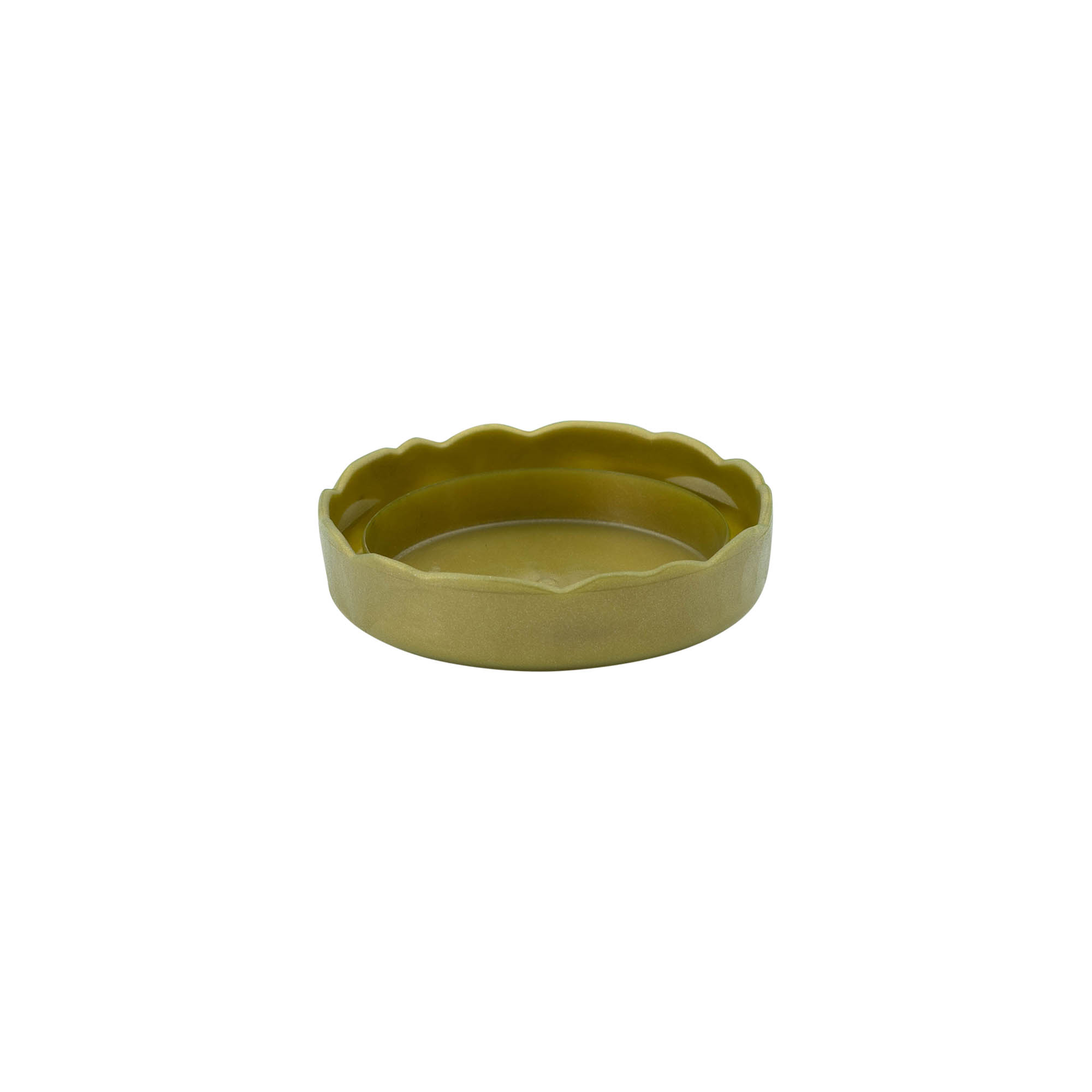 Tapa encajable para olla de cerámica de cuello estrecho, plástico HDPE, dorado
