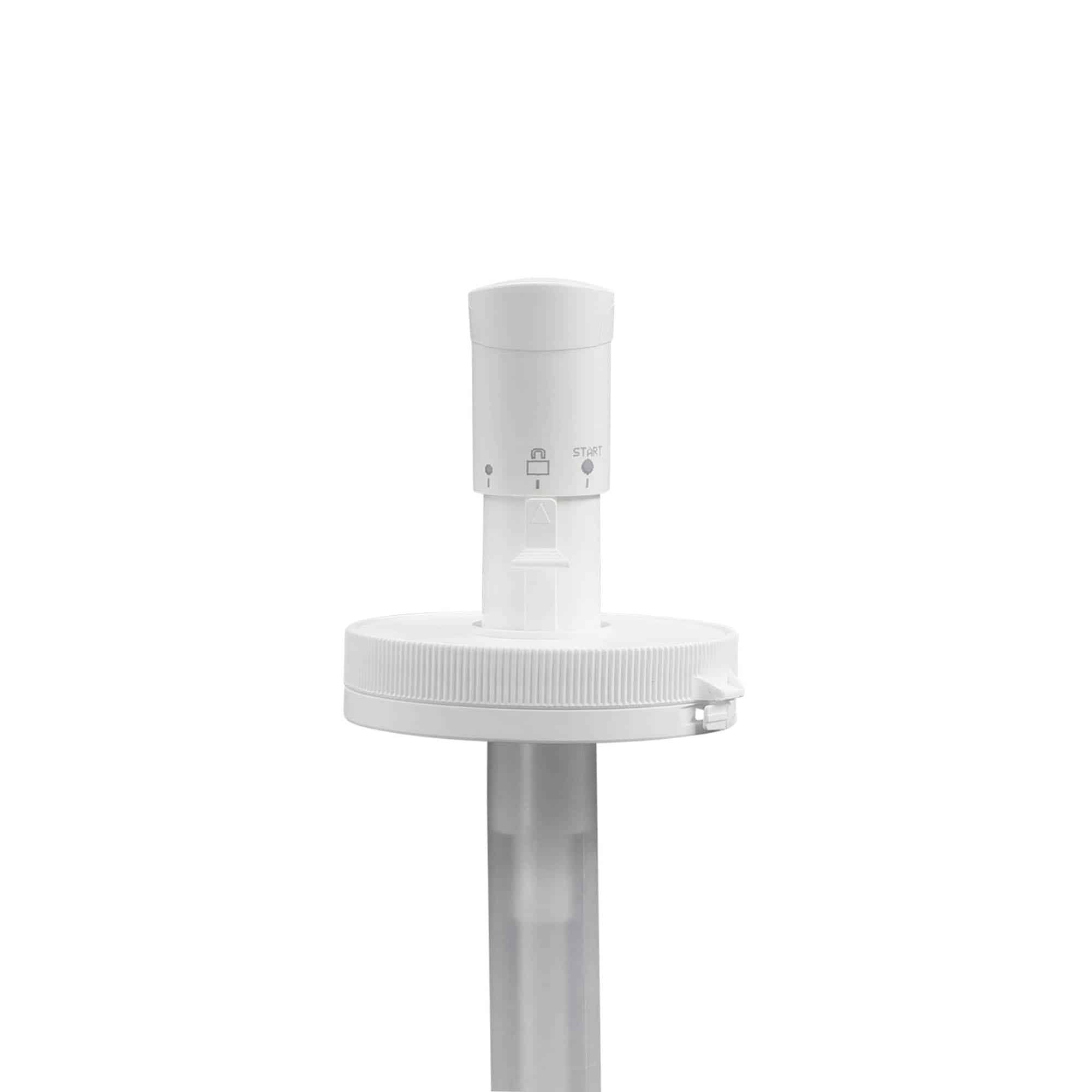 Bomba dispensadora para 655 ml «Securibox», plástico PE, blanca, para boca: cierre de rosca