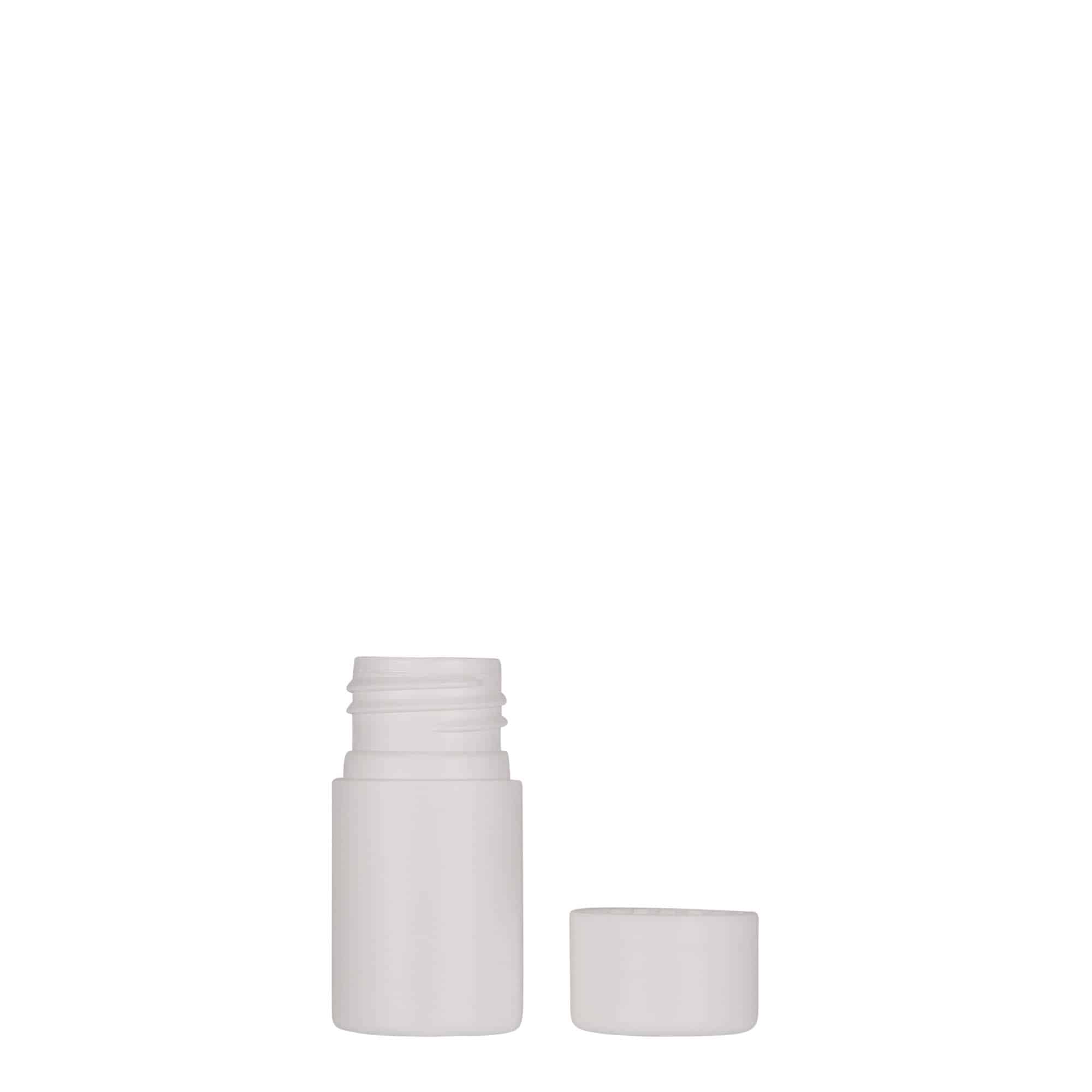 Botella de plástico 'Tuffy' de 15 ml, HDPE, blanco, boca: GPI 24/410
