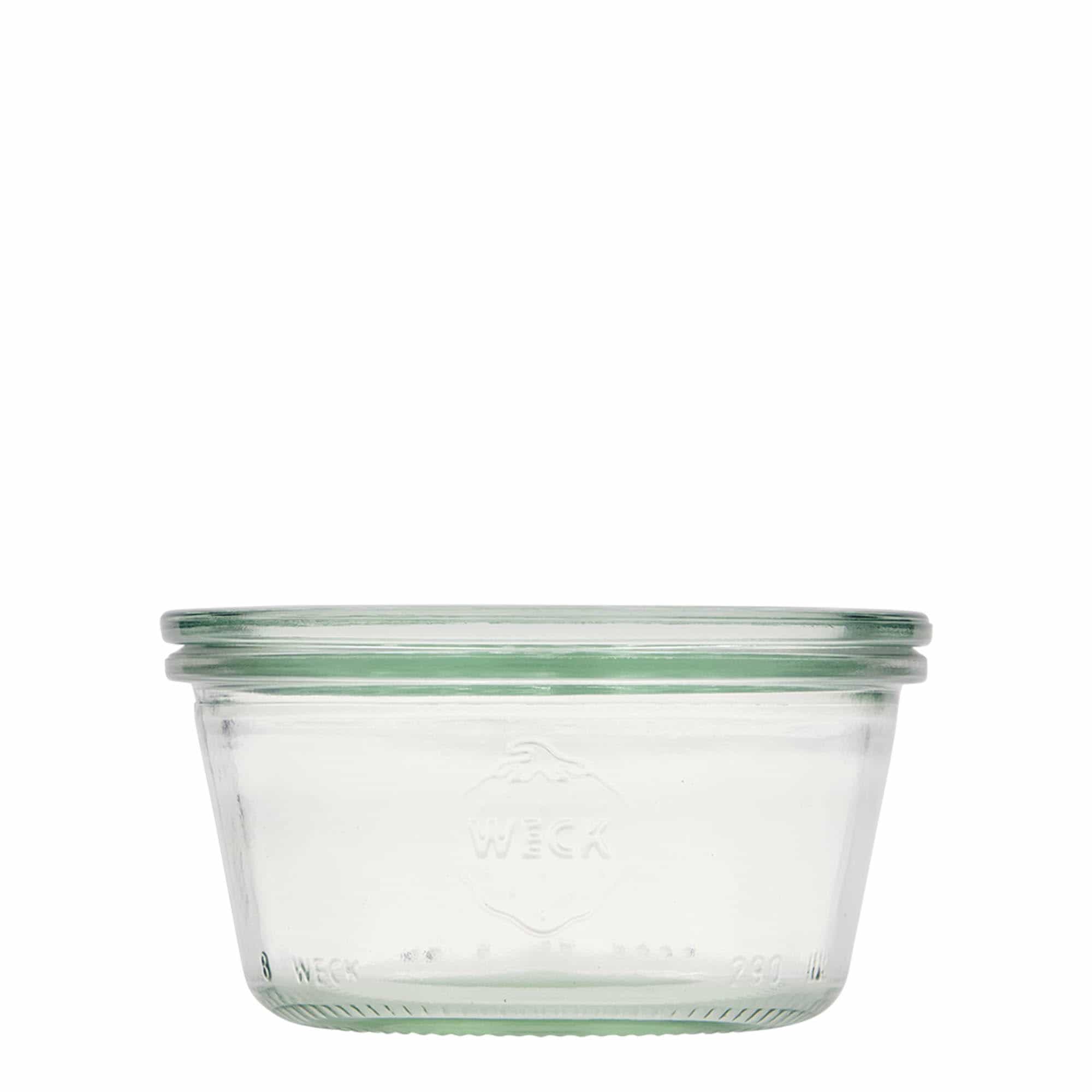 Tarro de vidrio cilíndrico WECK de 290 ml, boca: borde redondo