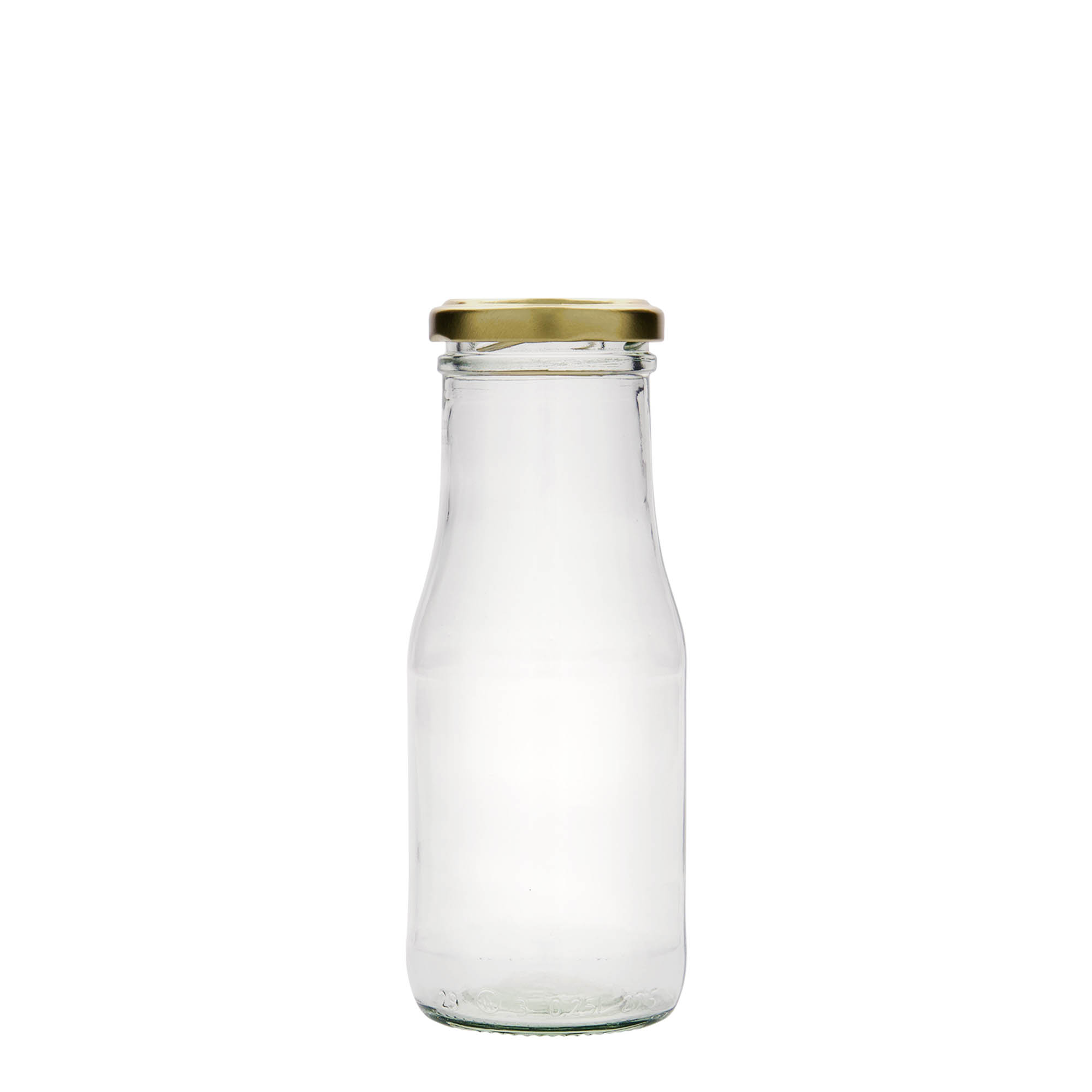 Botella de vidrio de 250 ml Susann, boca: Twist-Off (TO 48)