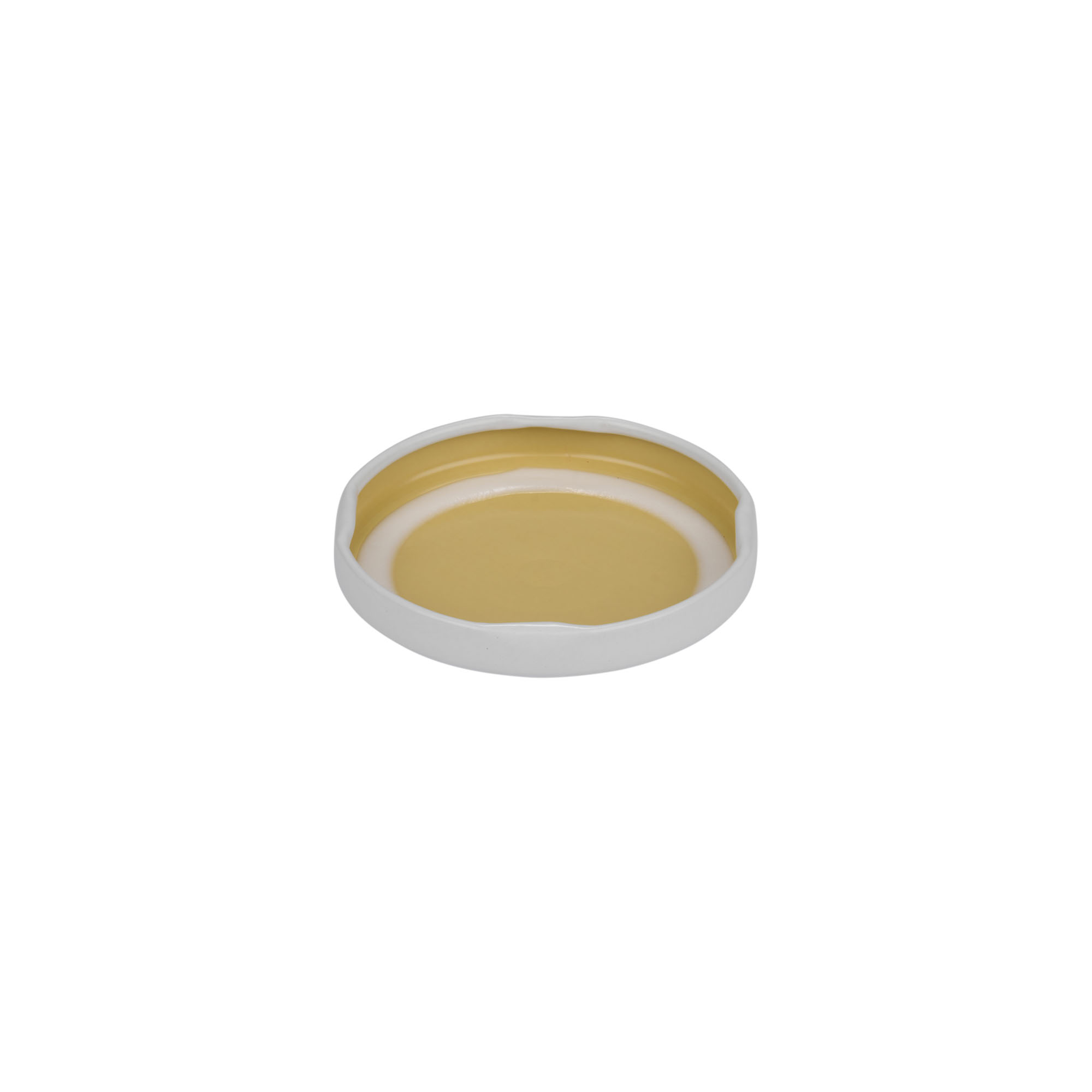 Tapa de rosca, hojalata, blanca, para boca: TO 58