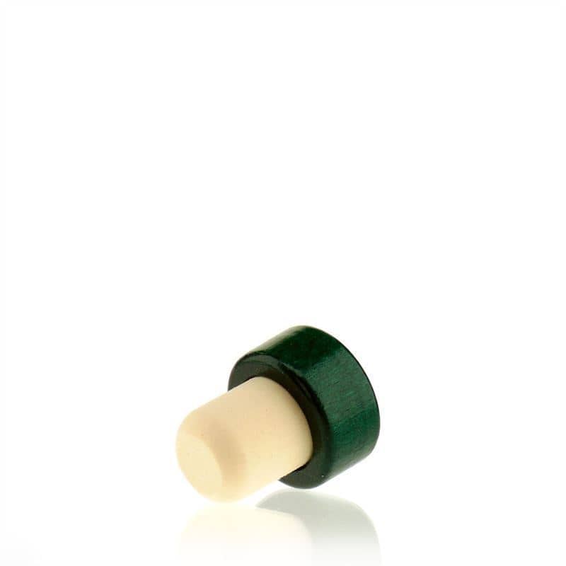 Corcho con cabeza de 19 mm, madera, verde, para boca: corcho