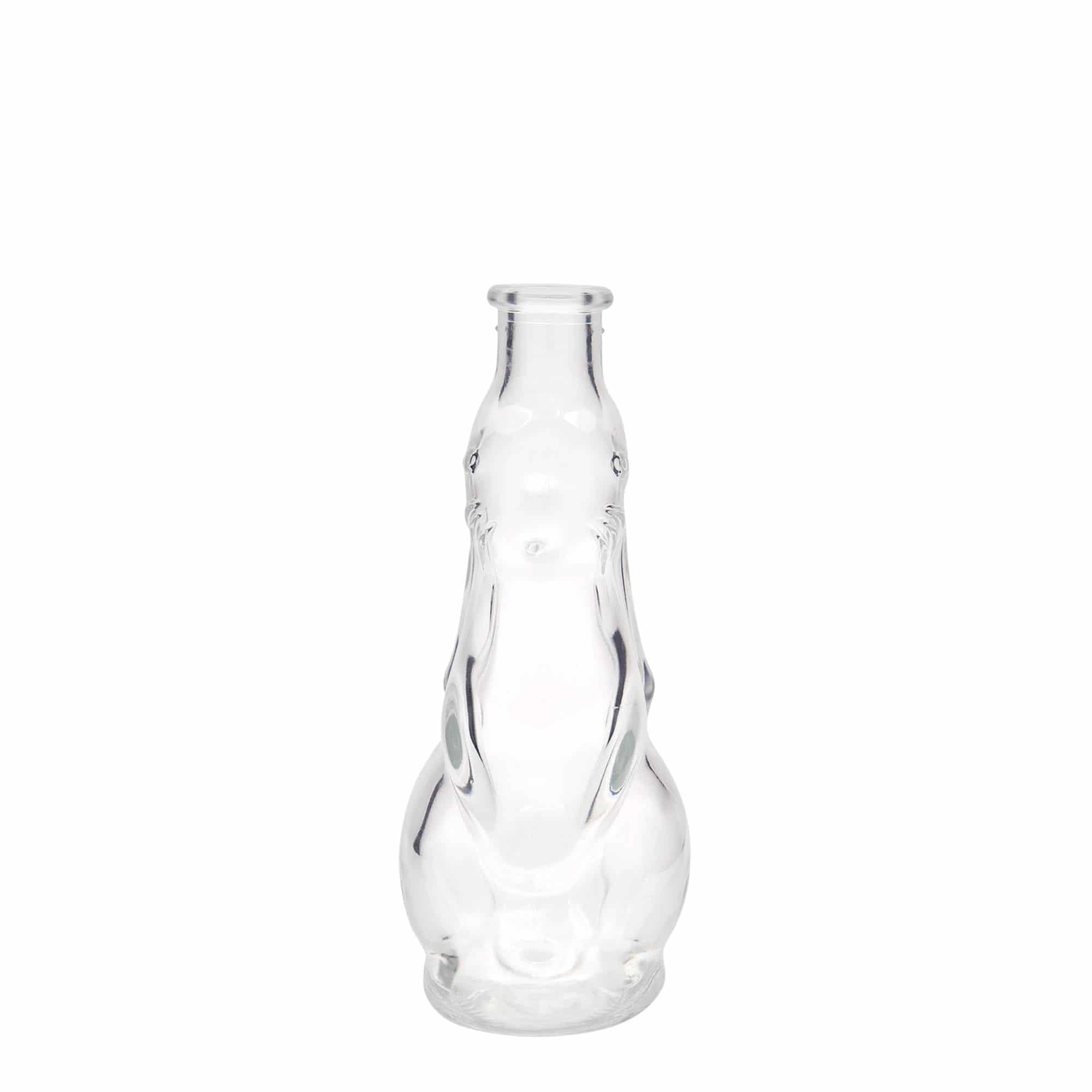 Botella de vidrio de 200 ml 'Conejo', boca: corcho