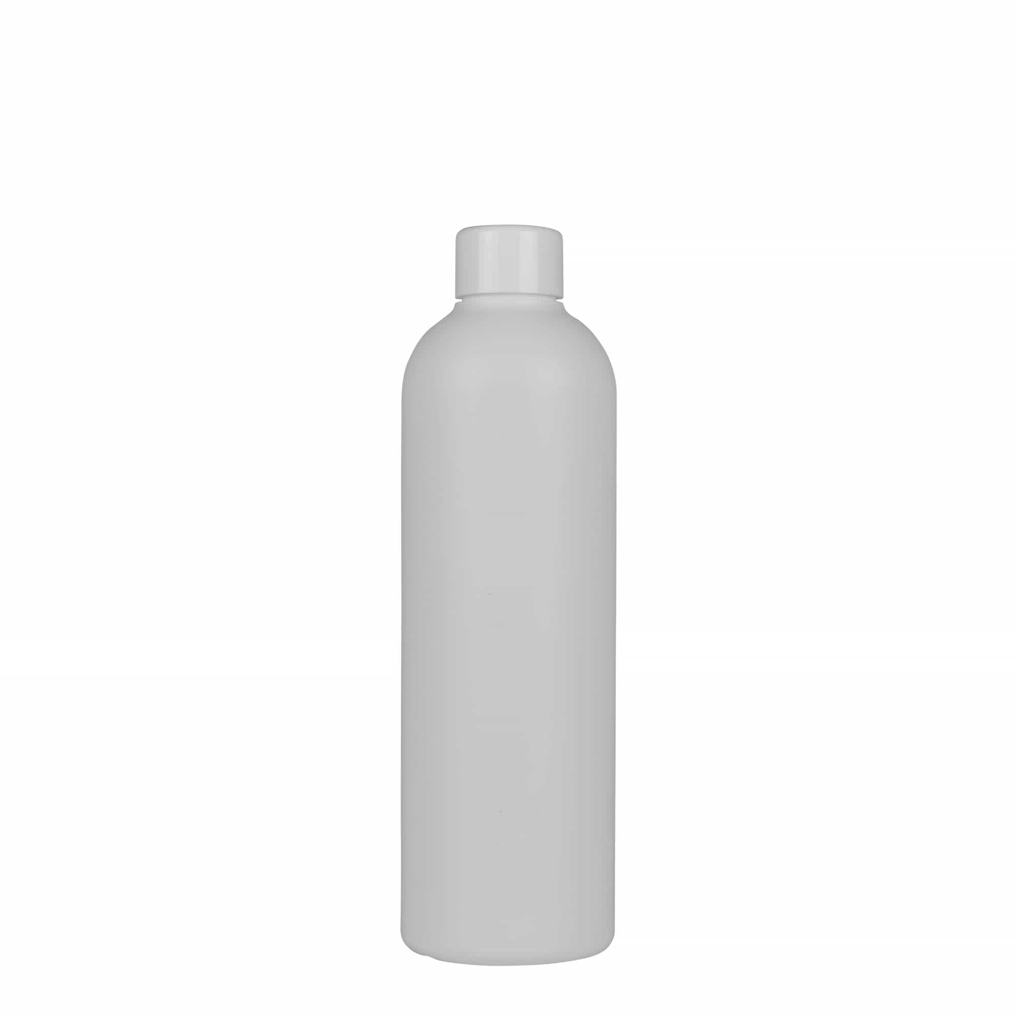 Botella de plástico de 300 ml 'Tuffy', HDPE, blanca, boca: 24/410