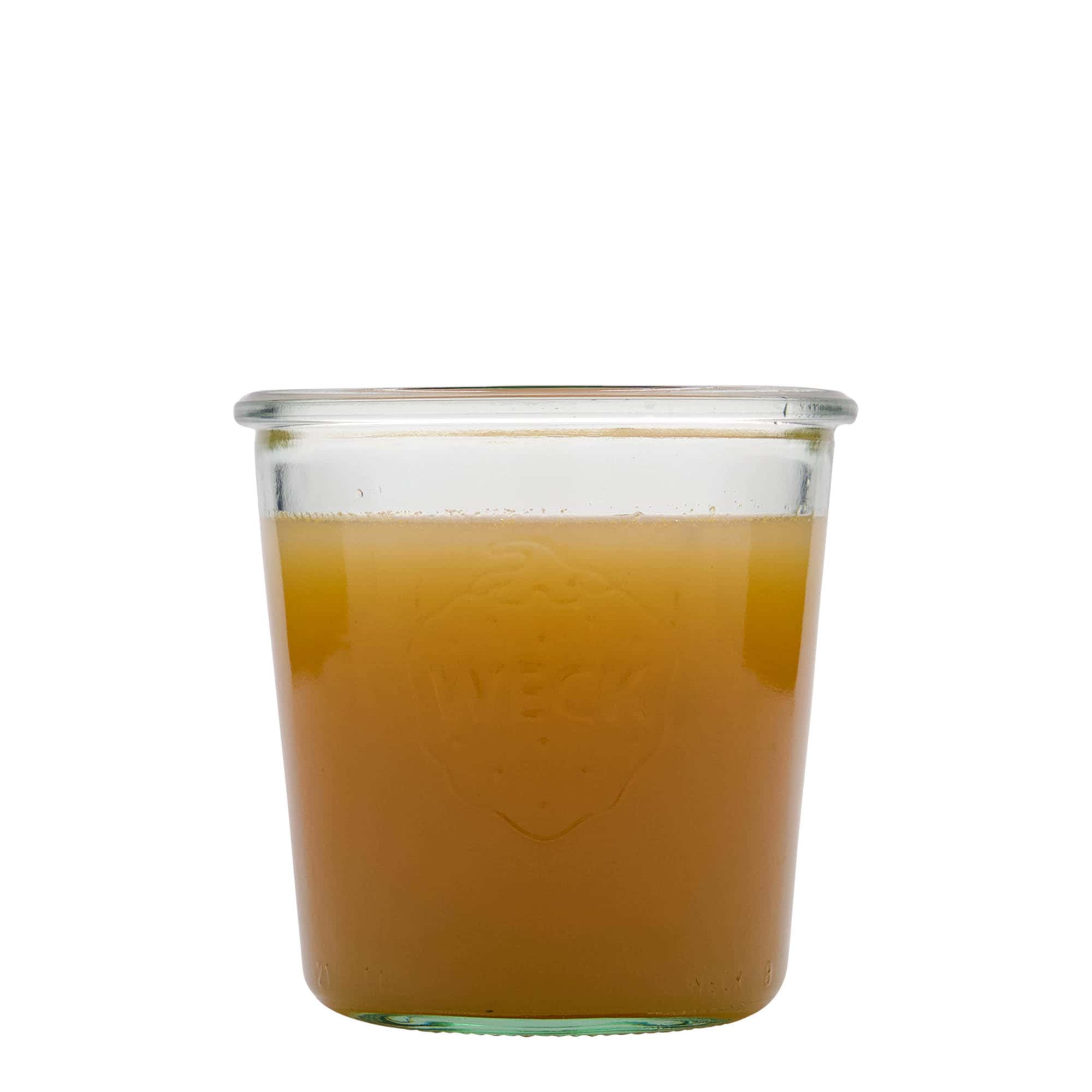 Tarro de vidrio cilíndrico WECK de 580 ml, boca: borde redondo