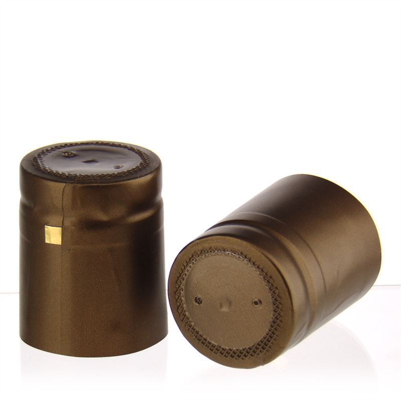 Cápsula termoencogible 32x41, plástico de PVC, oro fino