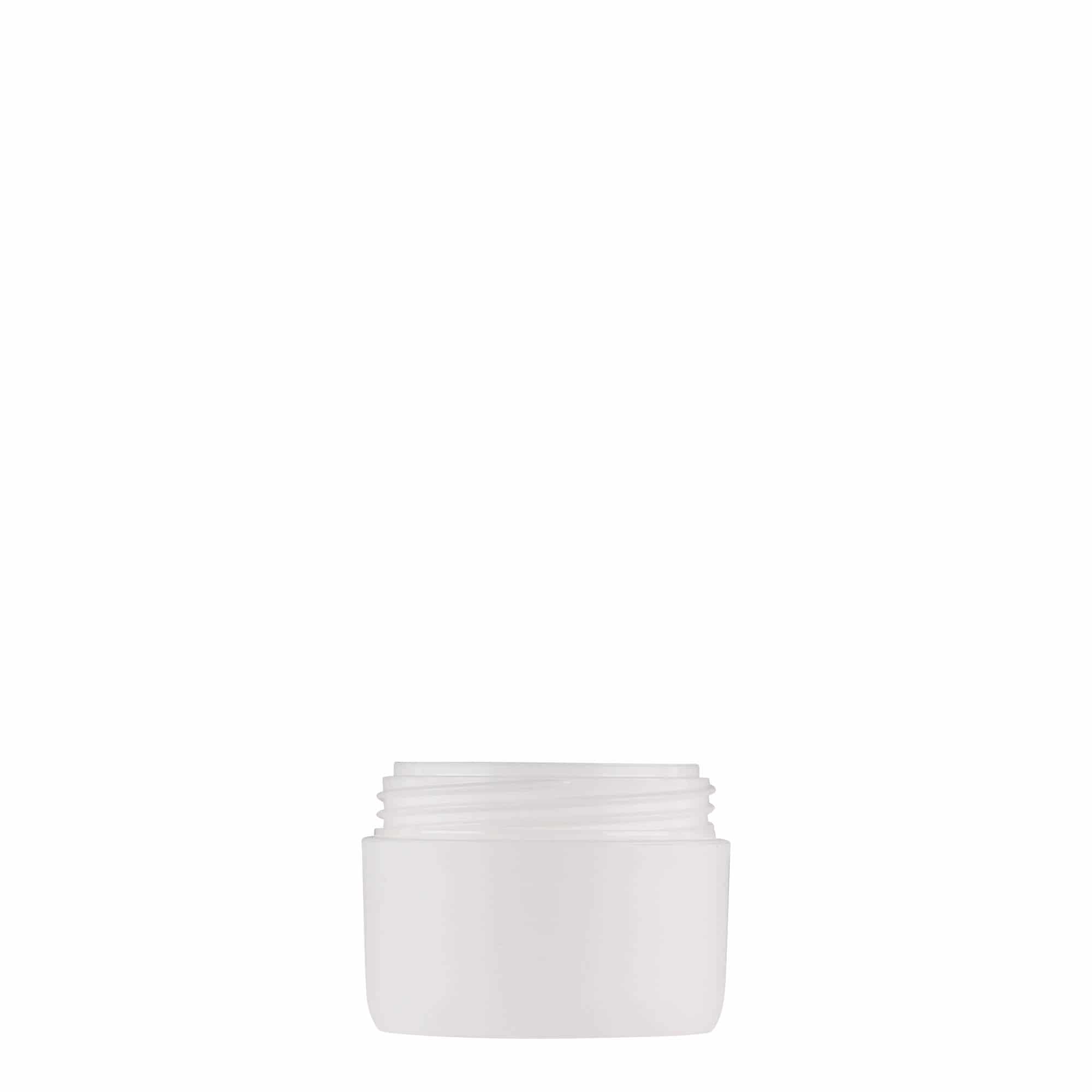 Bote de plástico 'Antonella' de 10 ml, PP, blanco, boca: tapón de rosca Bote de plástico 'Antonella' de 10 ml, PP, blanco, boca: tapón de rosca