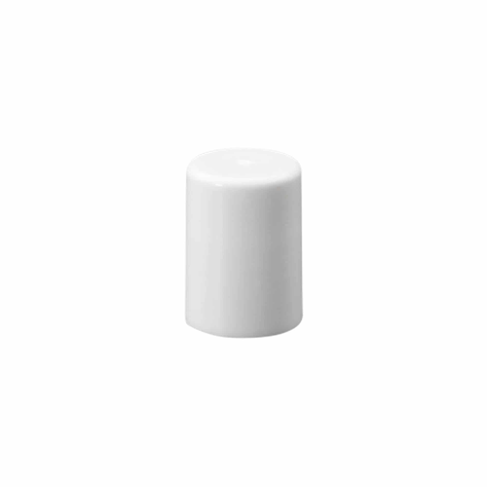 Tapa para frasco roll-on de 10 ml, plástico de PP, blanco, para boca: tapón de rosca Tapa para frasco roll-on de 10 ml, plástico de PP, blanco, para boca: tapón de rosca