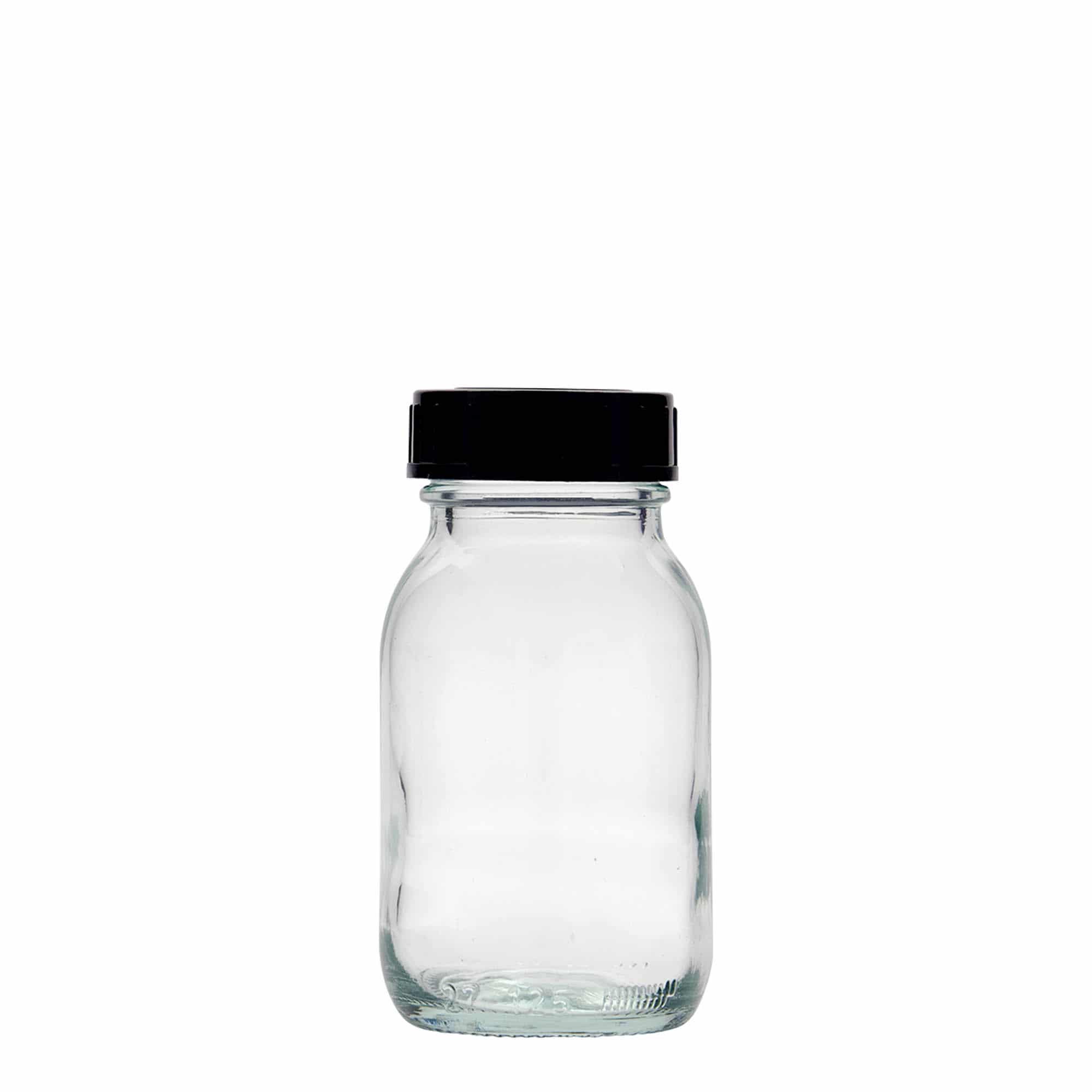 Tarro de boca ancha de 125 ml, boca: DIN 40
