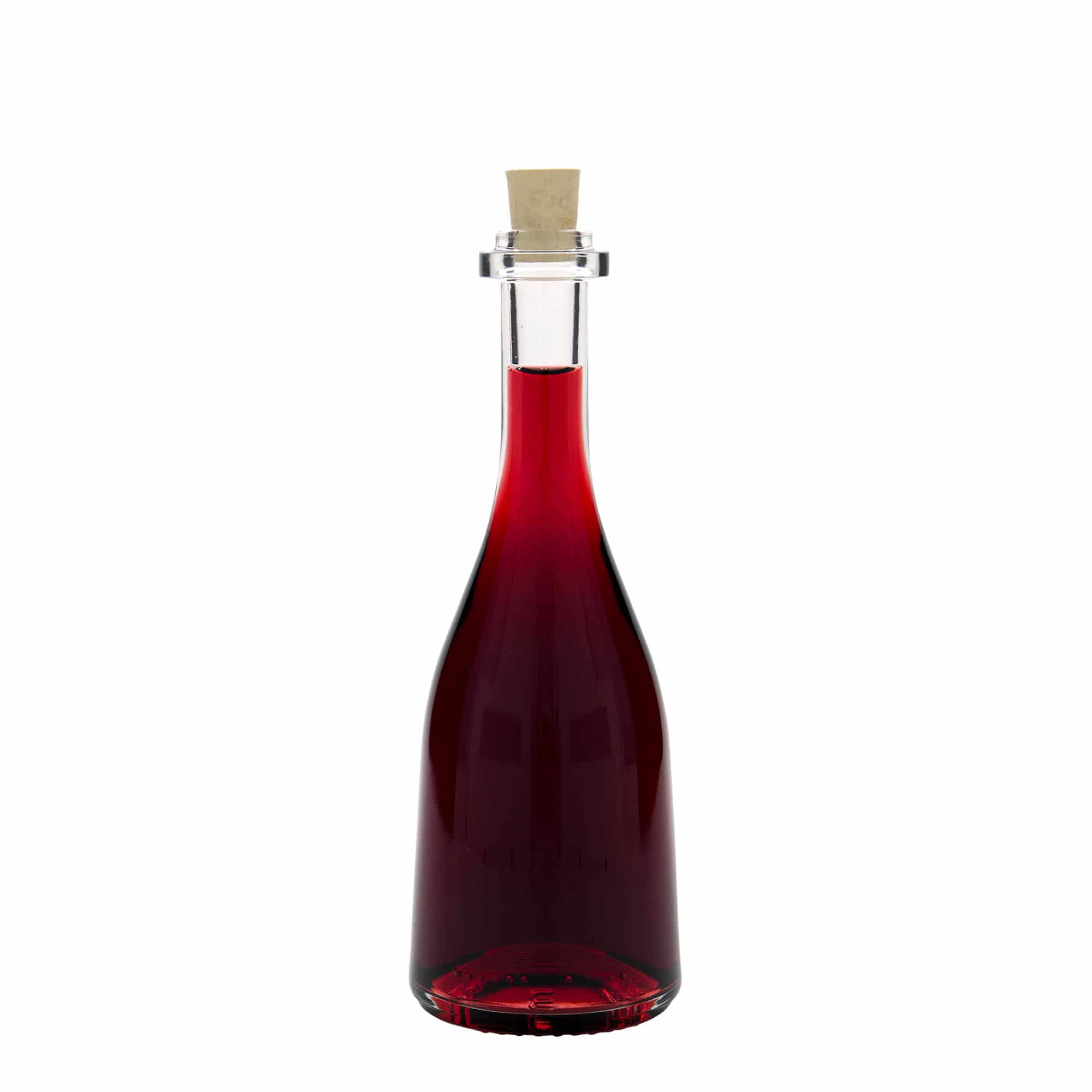 Botella de vidrio 'Rustica' de 200 ml, boca: corcho
