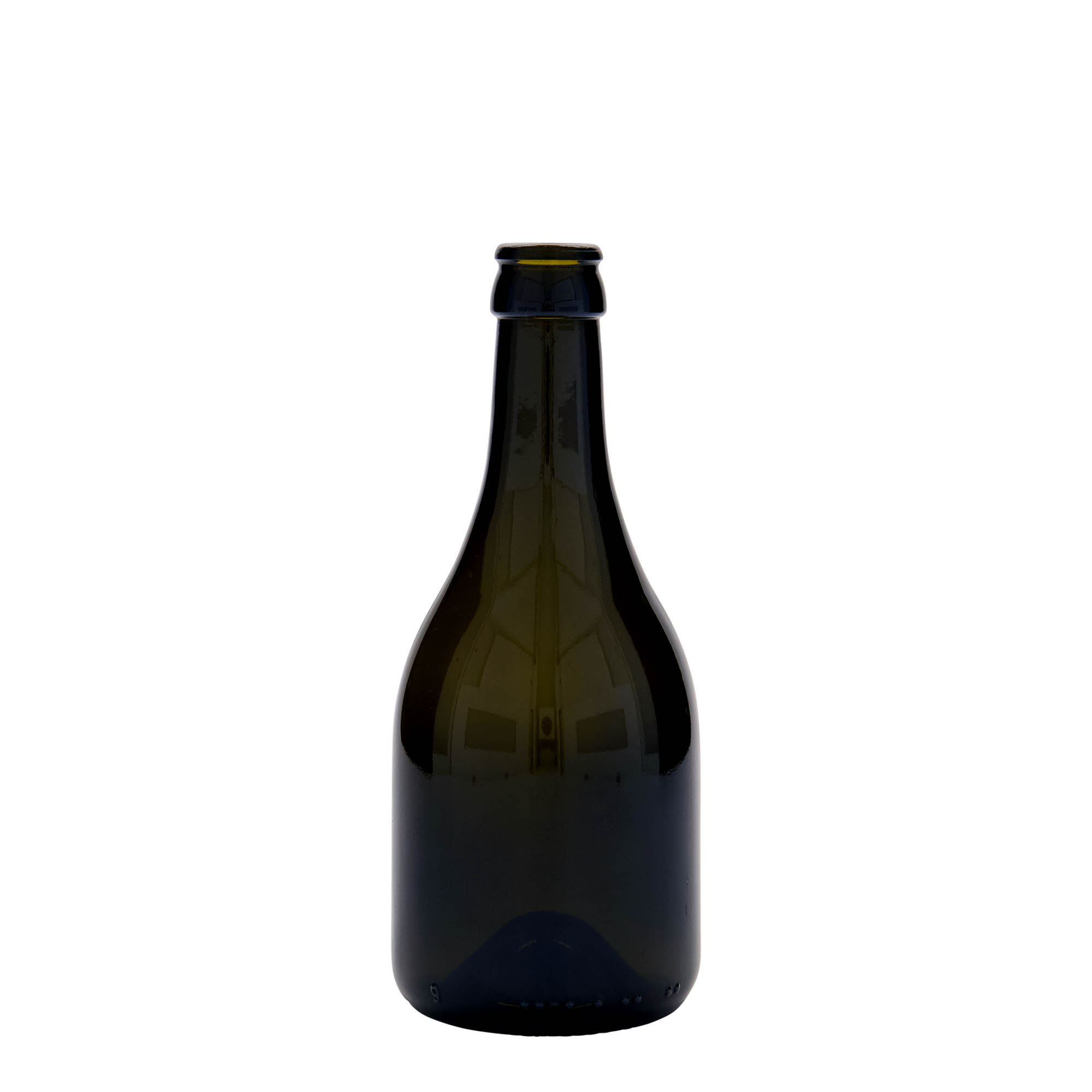 Botella de cerveza de 330 ml 'Horta', vidrio, verde antiguo, boca: corona Botella de cerveza de 330 ml 'Horta', vidrio, verde antiguo, boca: corona