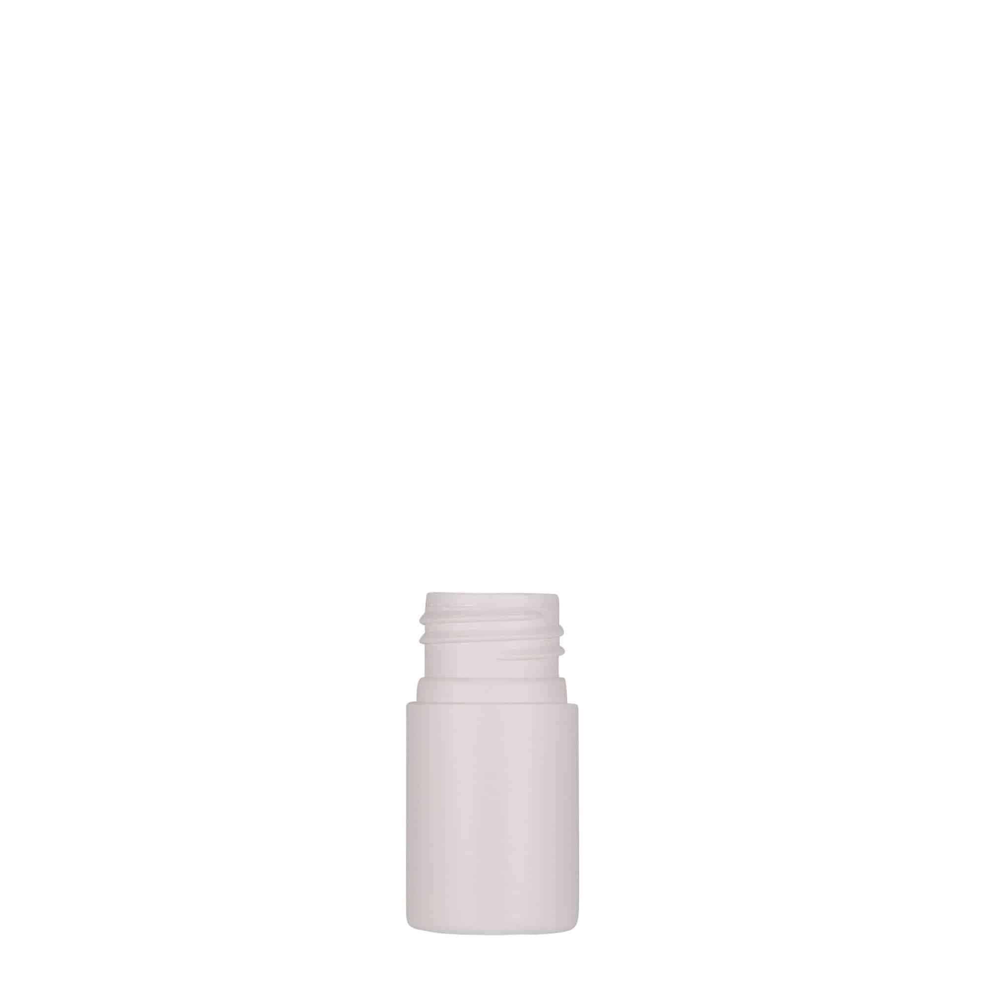 Botella de plástico 'Tuffy' de 15 ml, HDPE, blanco, boca: GPI 24/410