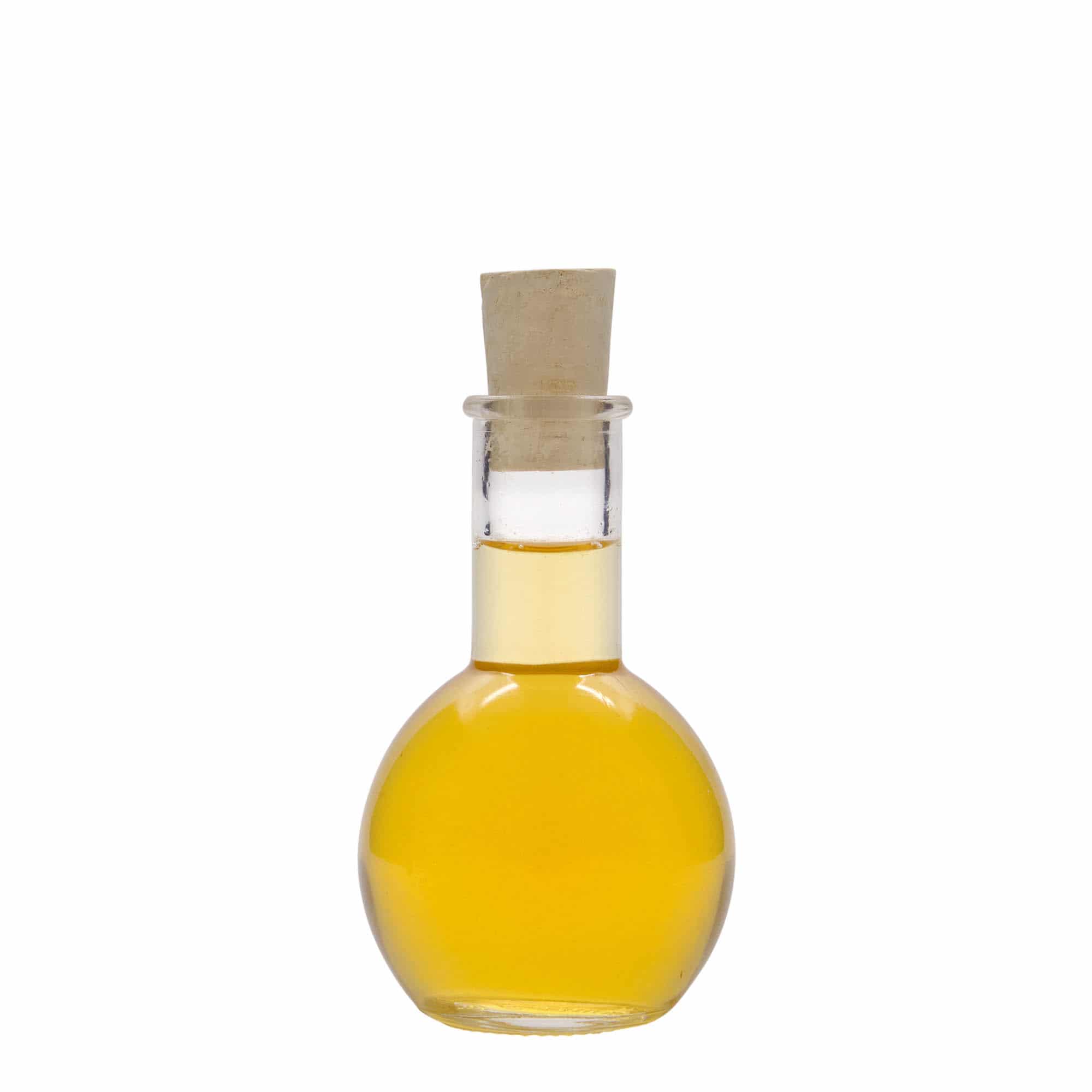 Botella de vidrio de 100 ml 'Tulipano', boca: corcho