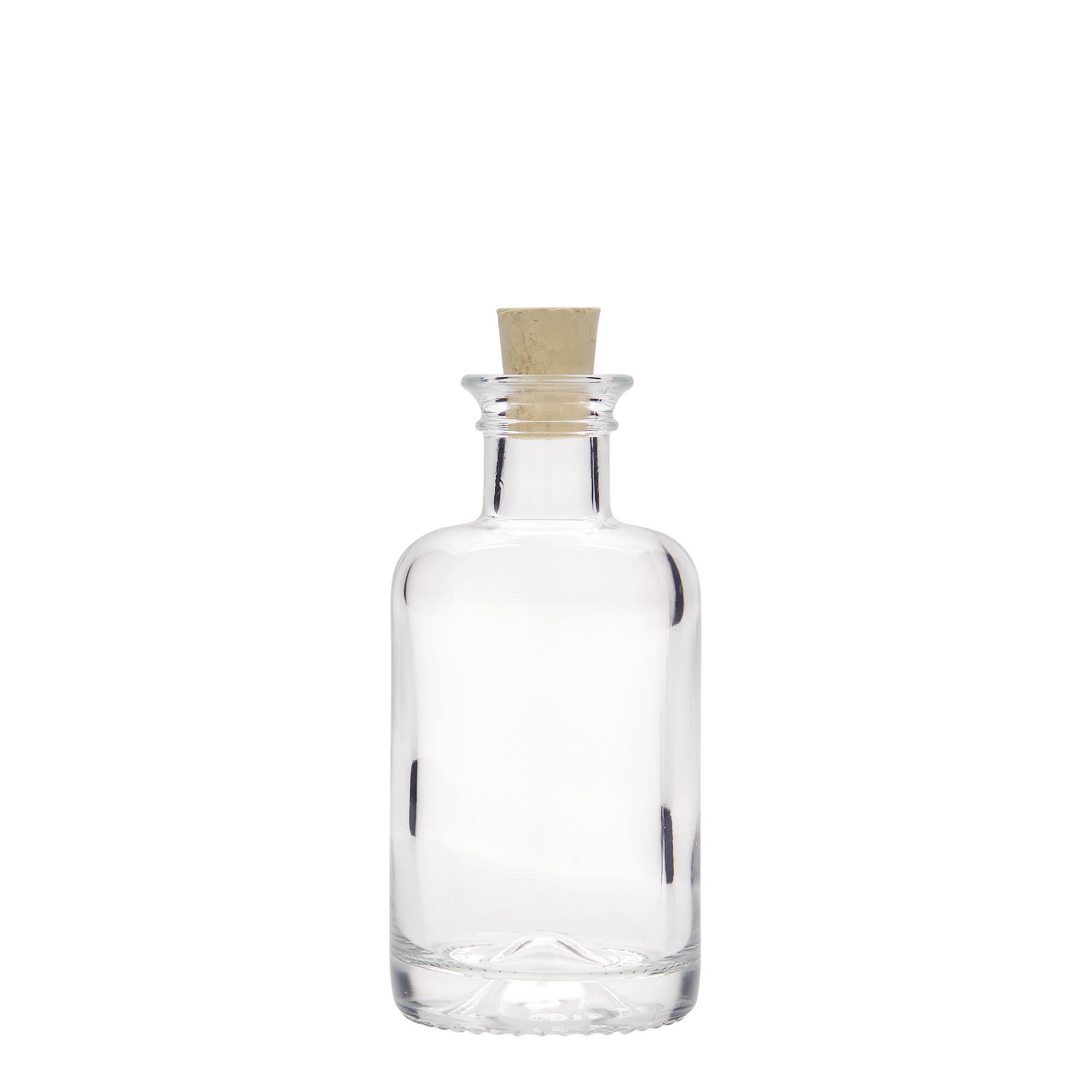 Botella de cristal de 100 ml para farmacéutico, boca: corcho