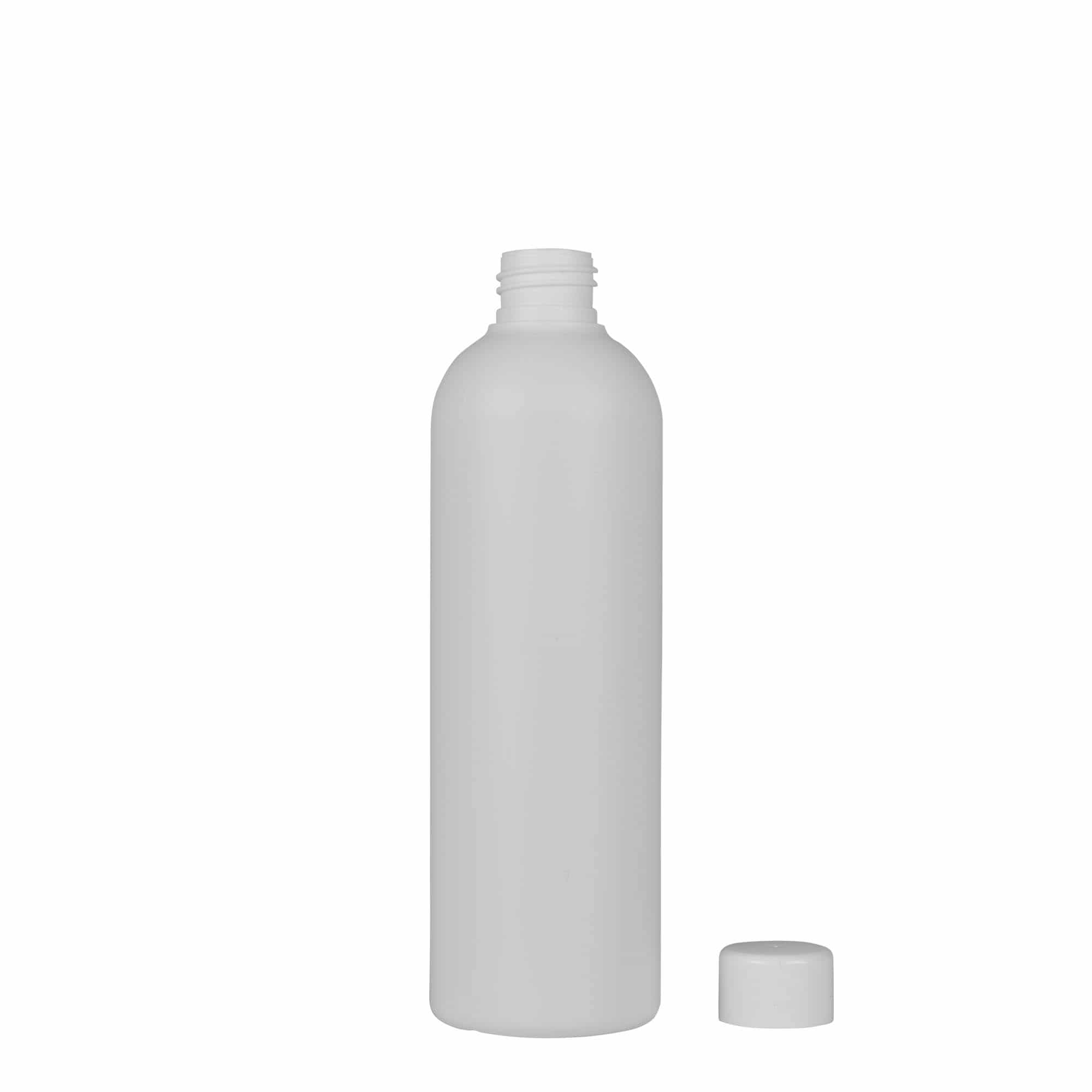 Botella de plástico 'Tuffy' de 300 ml, HDPE, blanco, boca: GPI 24/410