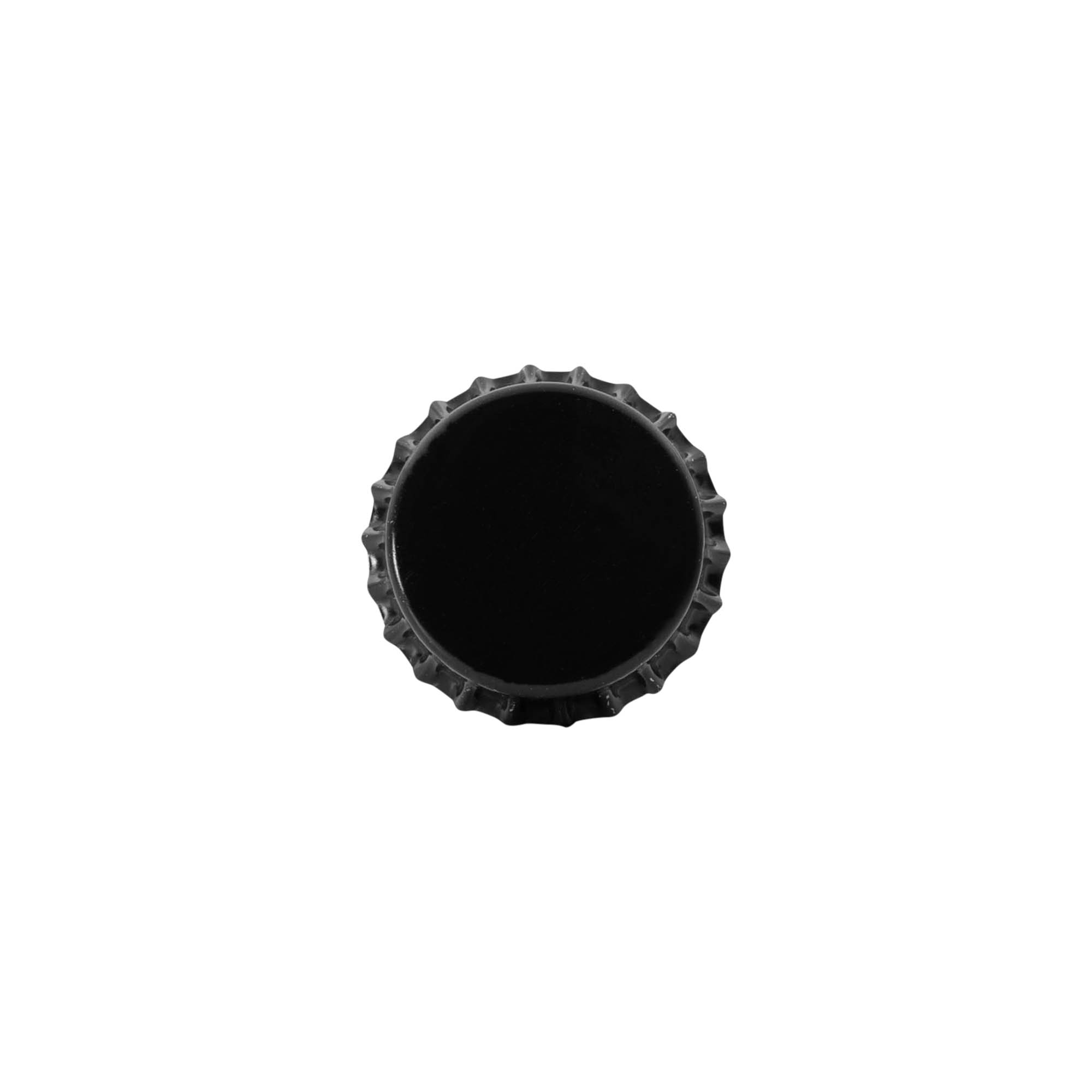 Tapones corona 29 mm, metal, negro