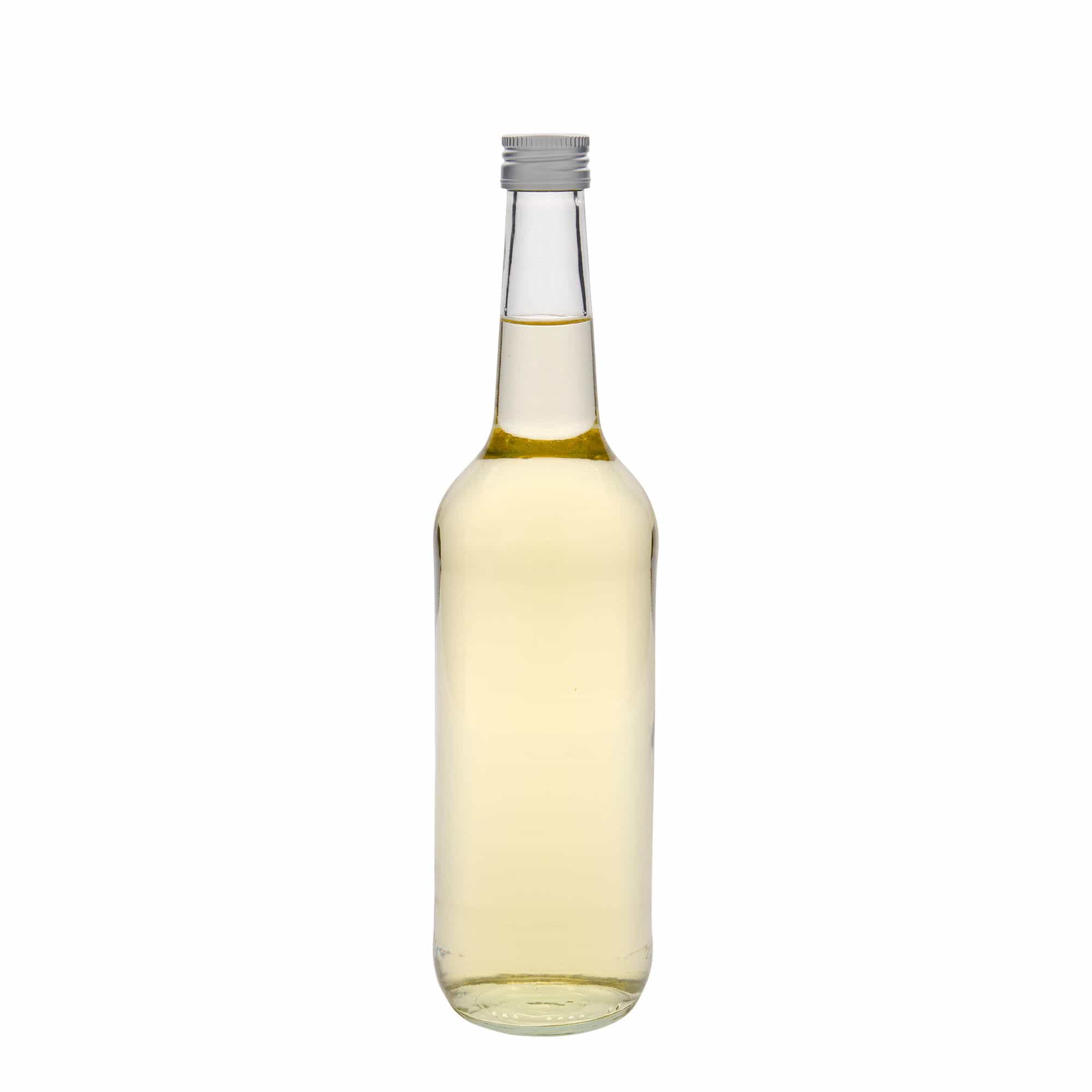 Botella de vidrio de 700 ml con cuello recto, boca: PP 28