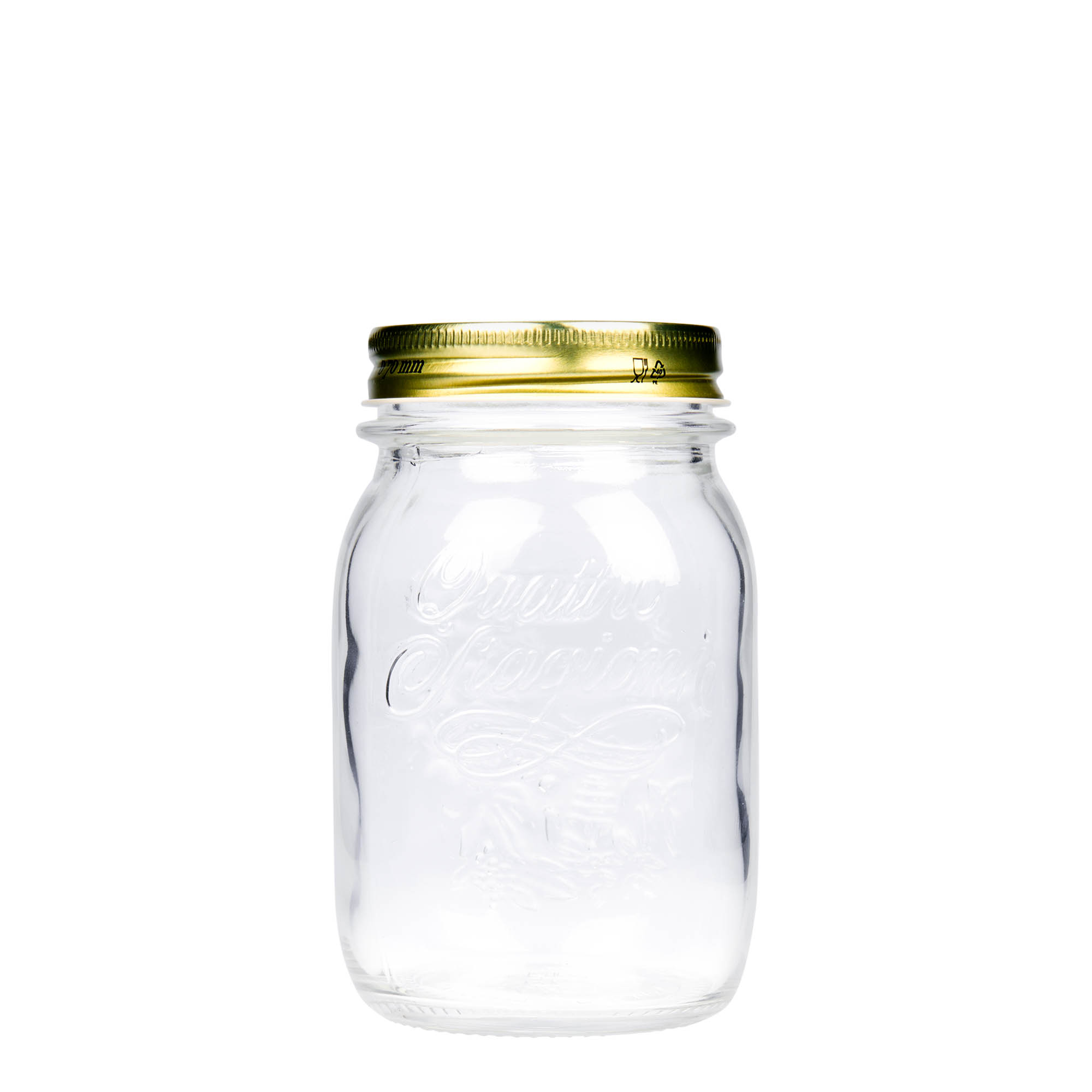 500 ml frasco de vidrio 'Quattro Stagioni', boca: cierre de rosca 500 ml frasco de vidrio 'Quattro Stagioni', boca: cierre de rosca