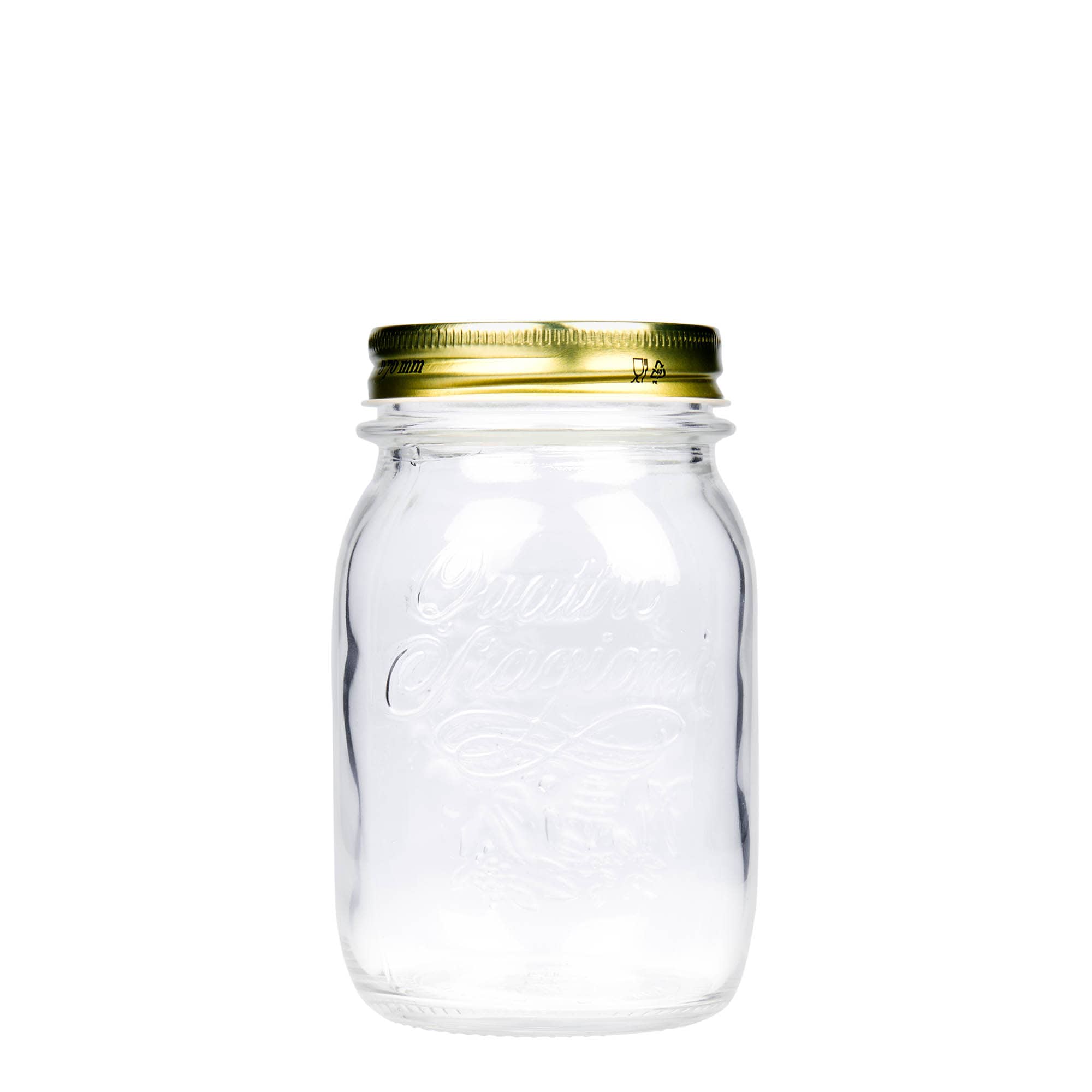 500 ml frasco de vidrio 'Quattro Stagioni', boca: cierre de rosca
