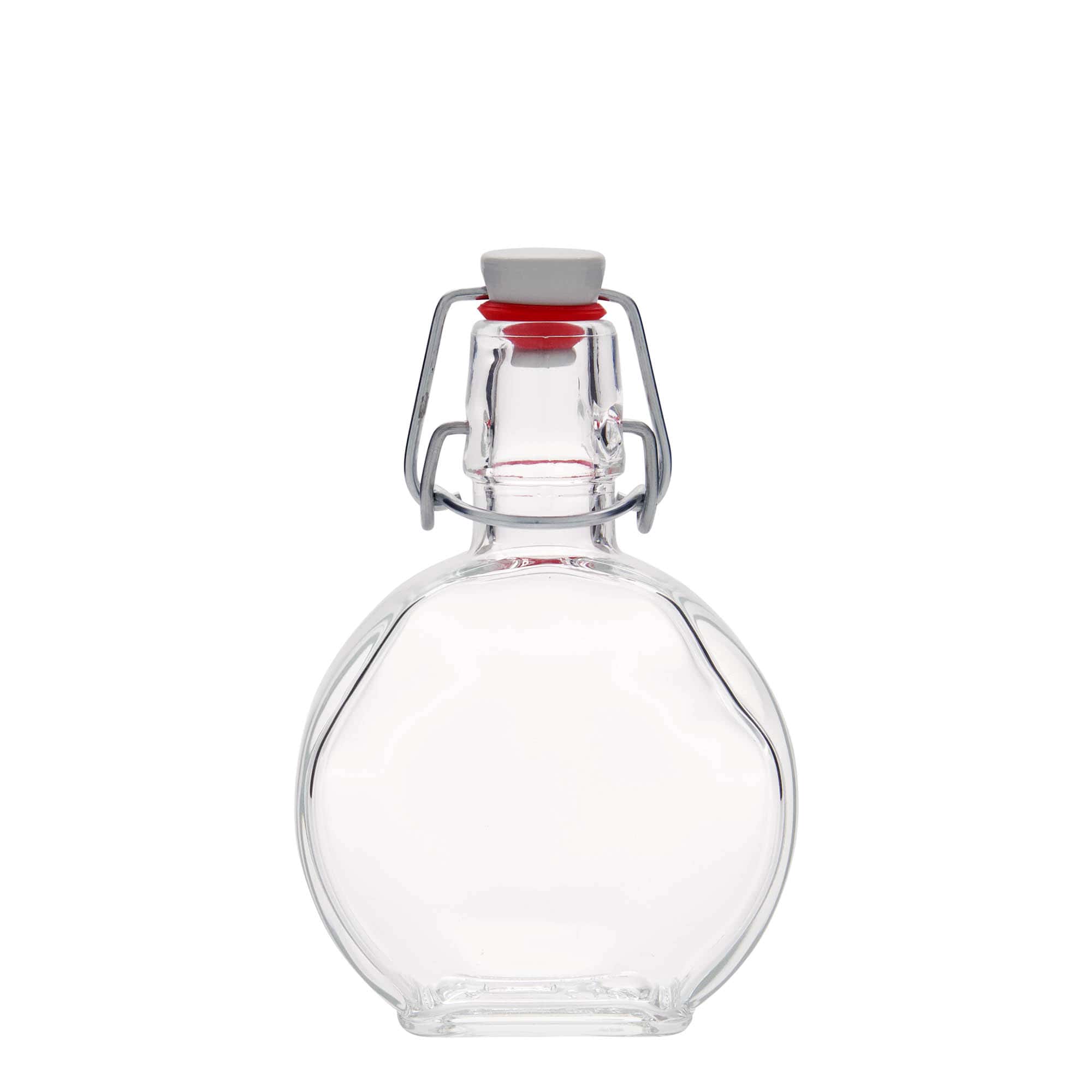 Botella de vidrio de 200 ml «Sensatione», rectangular, boca: cierre de palanca