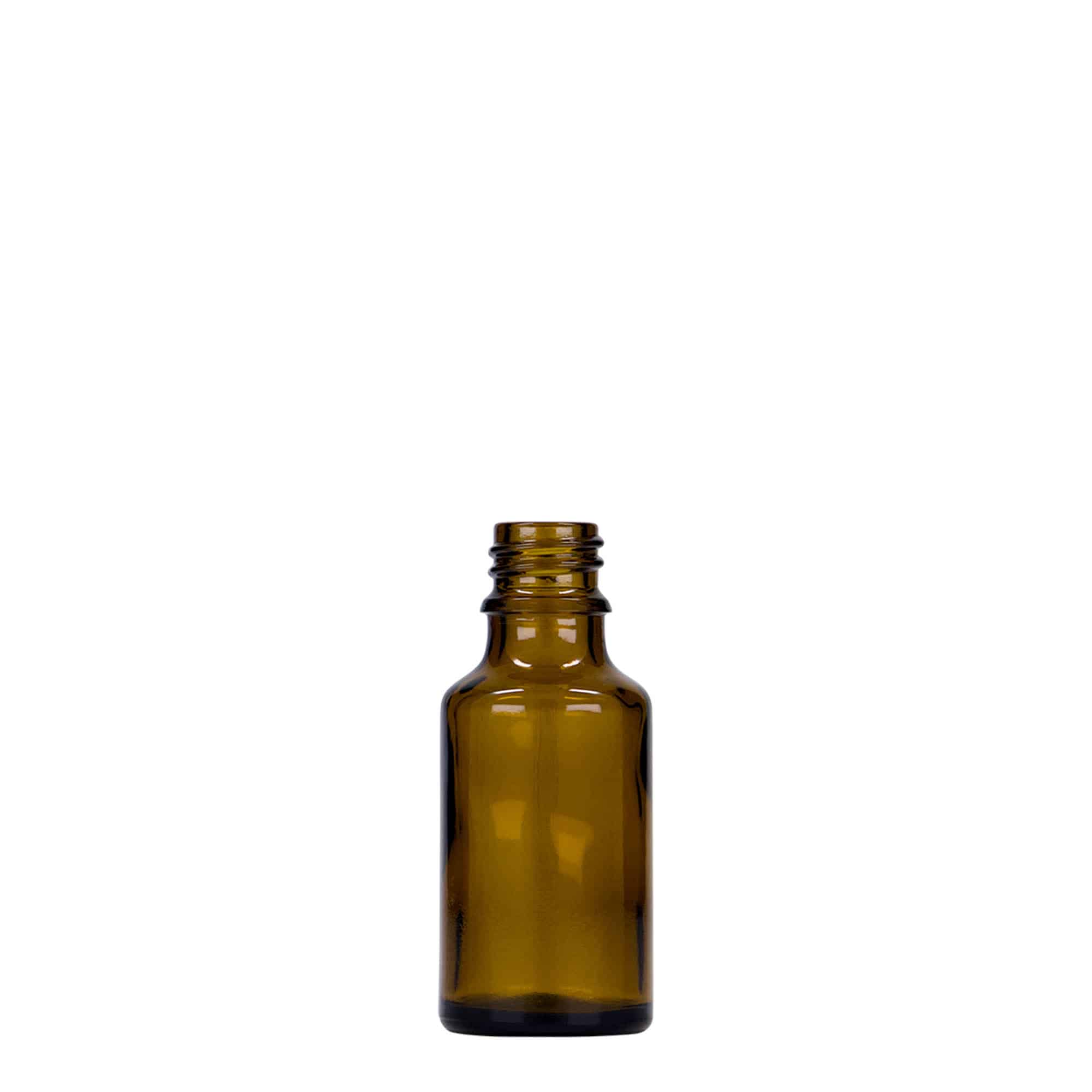 25 ml frasco medicinal, vidrio, marrón, boca: DIN 18