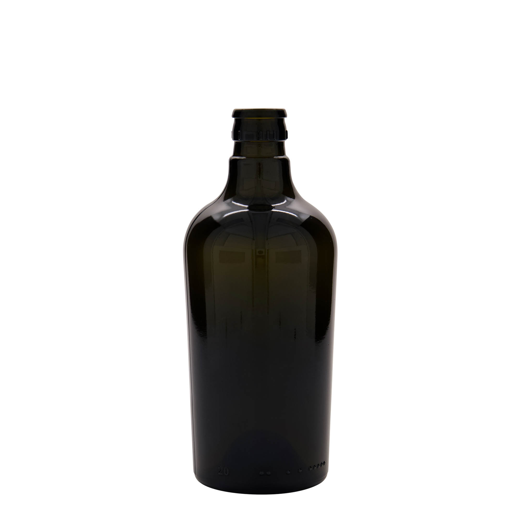 Botella de vinagre/aceite 'Oleum' de 500 ml, vidrio, verde antiguo, boca: DOP Botella de vinagre/aceite 'Oleum' de 500 ml, vidrio, verde antiguo, boca: DOP