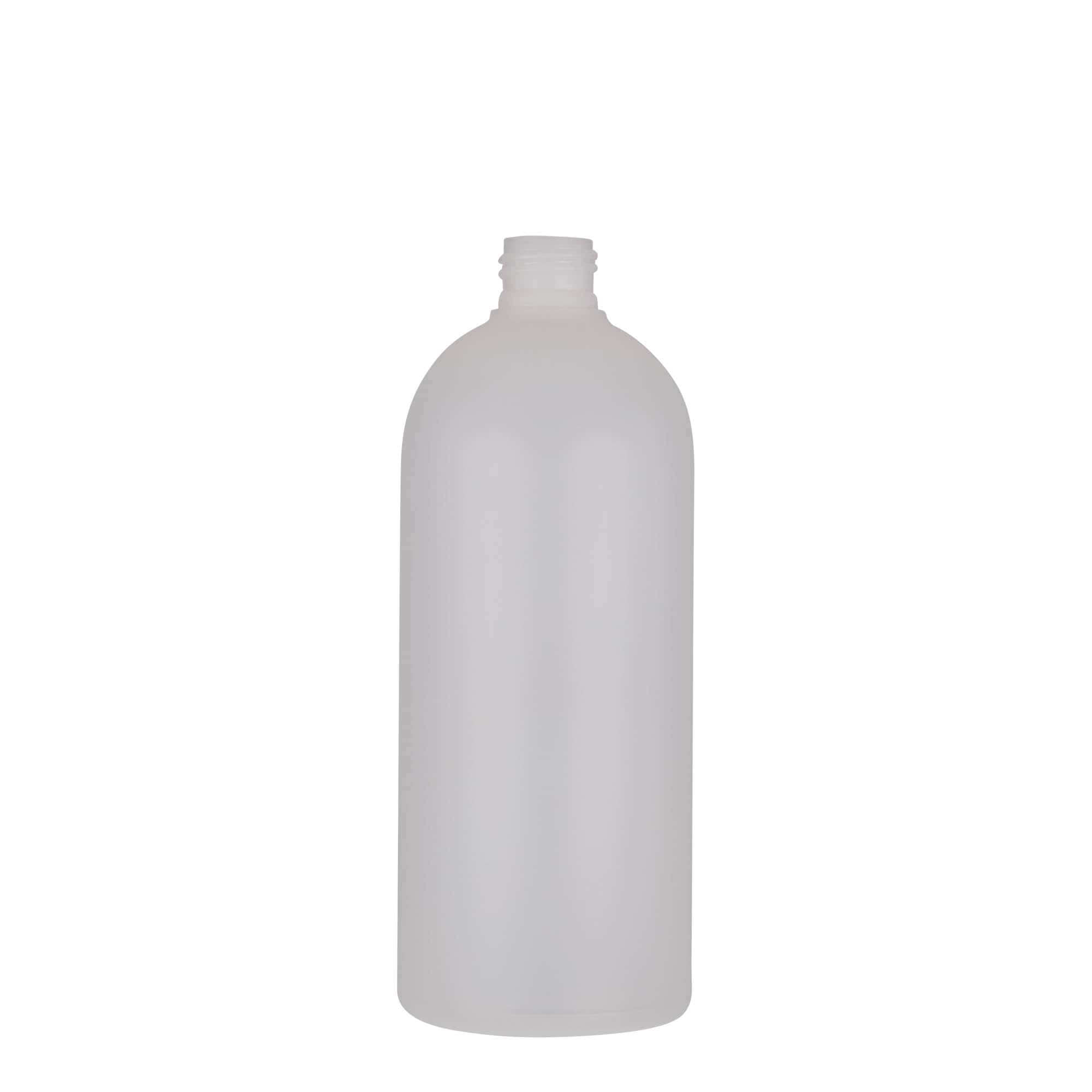 Botella de plástico 'Tuffy' de 500 ml, HDPE, natural, boca: GPI 24/410 Botella de plástico 'Tuffy' de 500 ml, HDPE, natural, boca: GPI 24/410