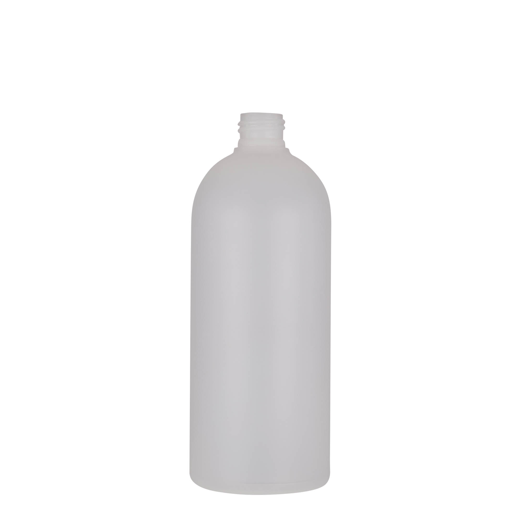 Botella de plástico de 500 ml 'Tuffy', HDPE, natural, boca: 24/410 Botella de plástico de 500 ml 'Tuffy', HDPE, natural, boca: 24/410