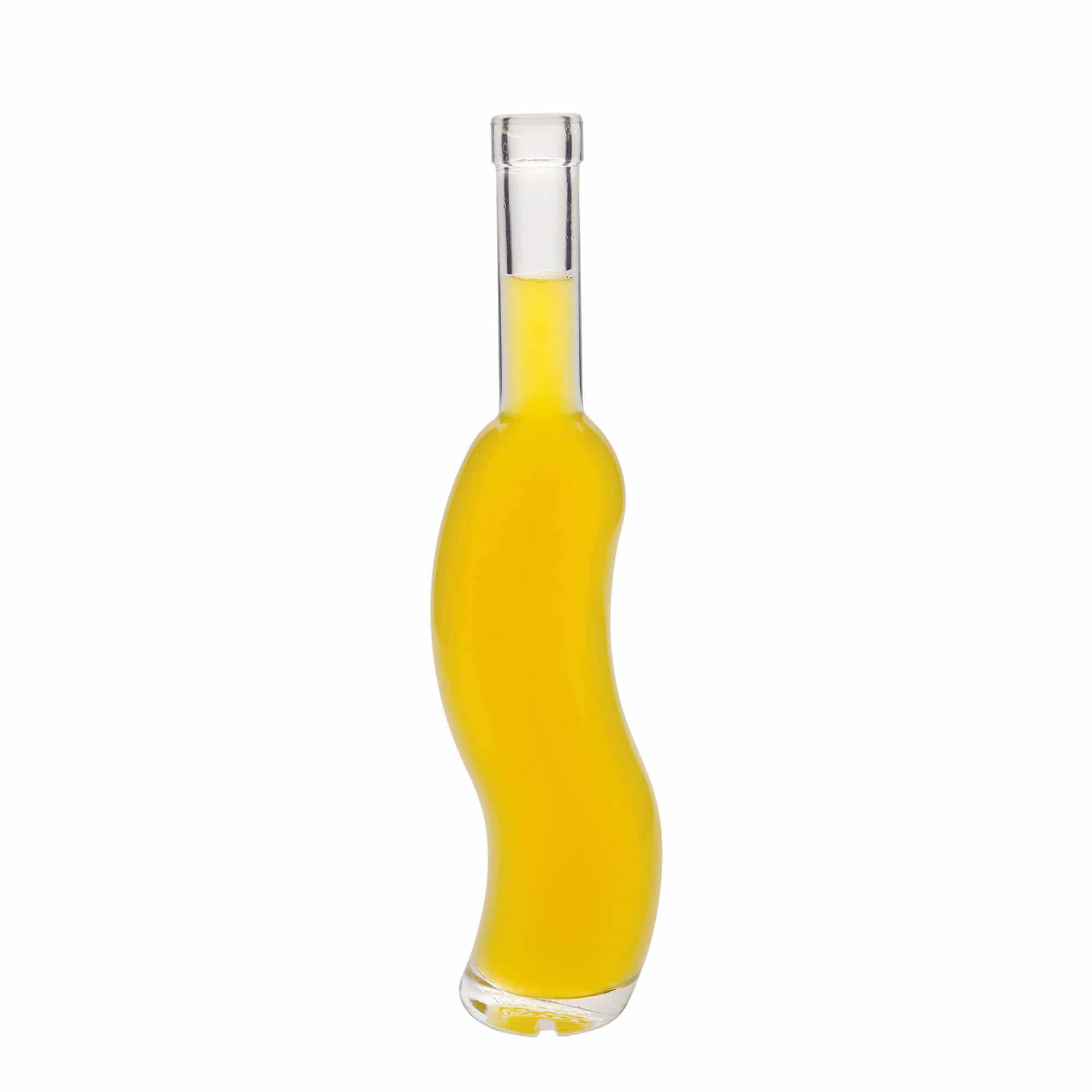 Botella de vidrio de 350 ml 'La-Ola', semiredonda, boca: corcho
