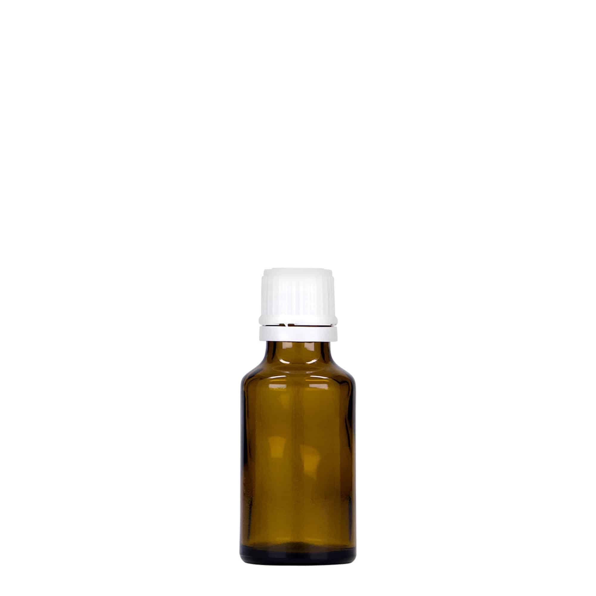 25 ml frasco medicinal, vidrio, marrón, boca: DIN 18