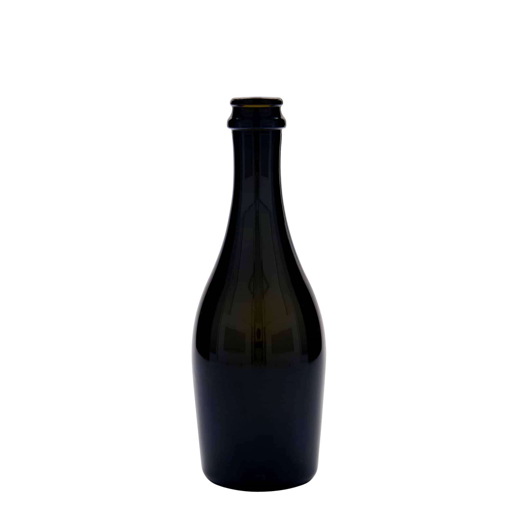 Botella de espumoso de 330 ml «Carmen», vidrio, verde antiguo, boca: tapón corona