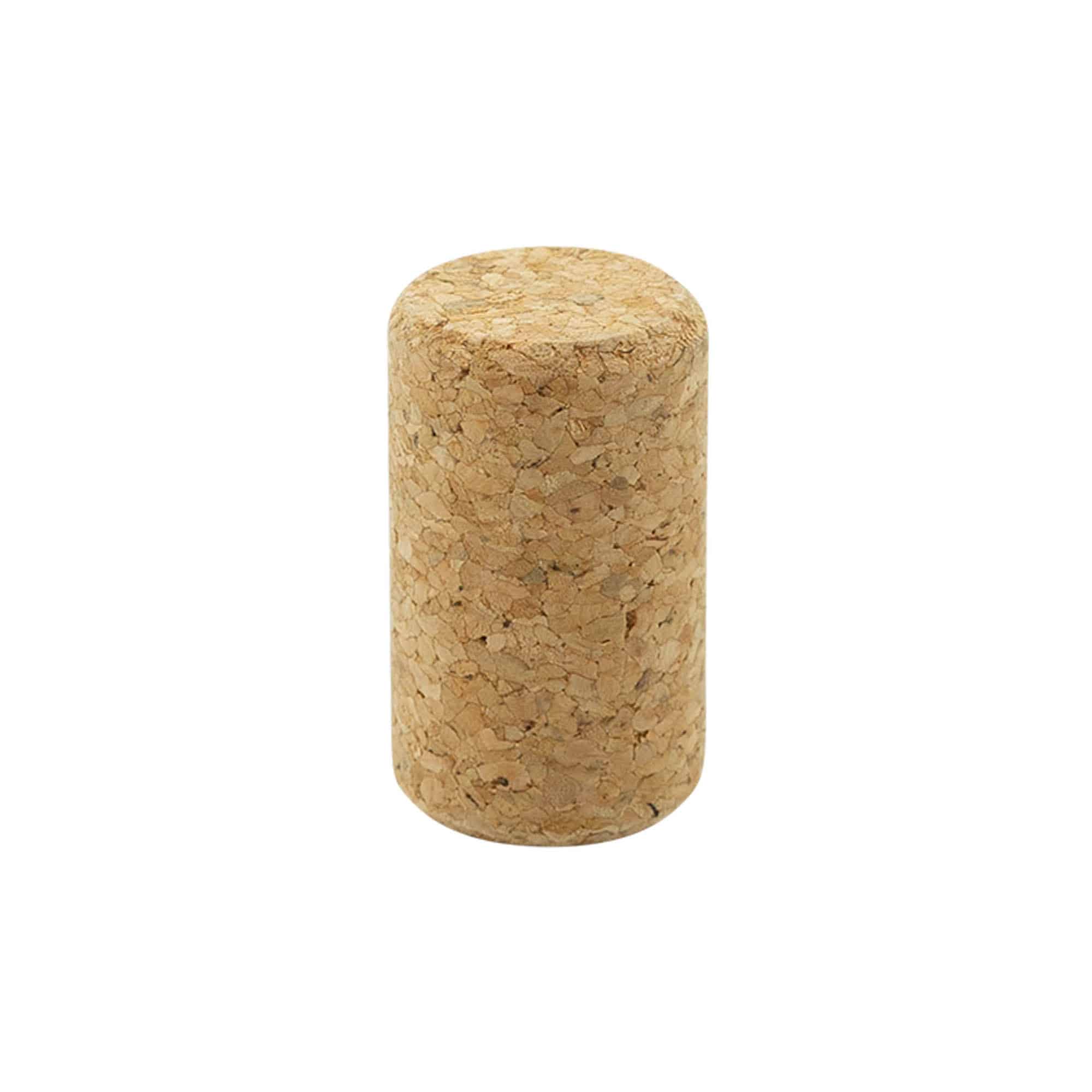Tapón de vino 22,5 mm, corcho prensado, beige, para boca: corcho