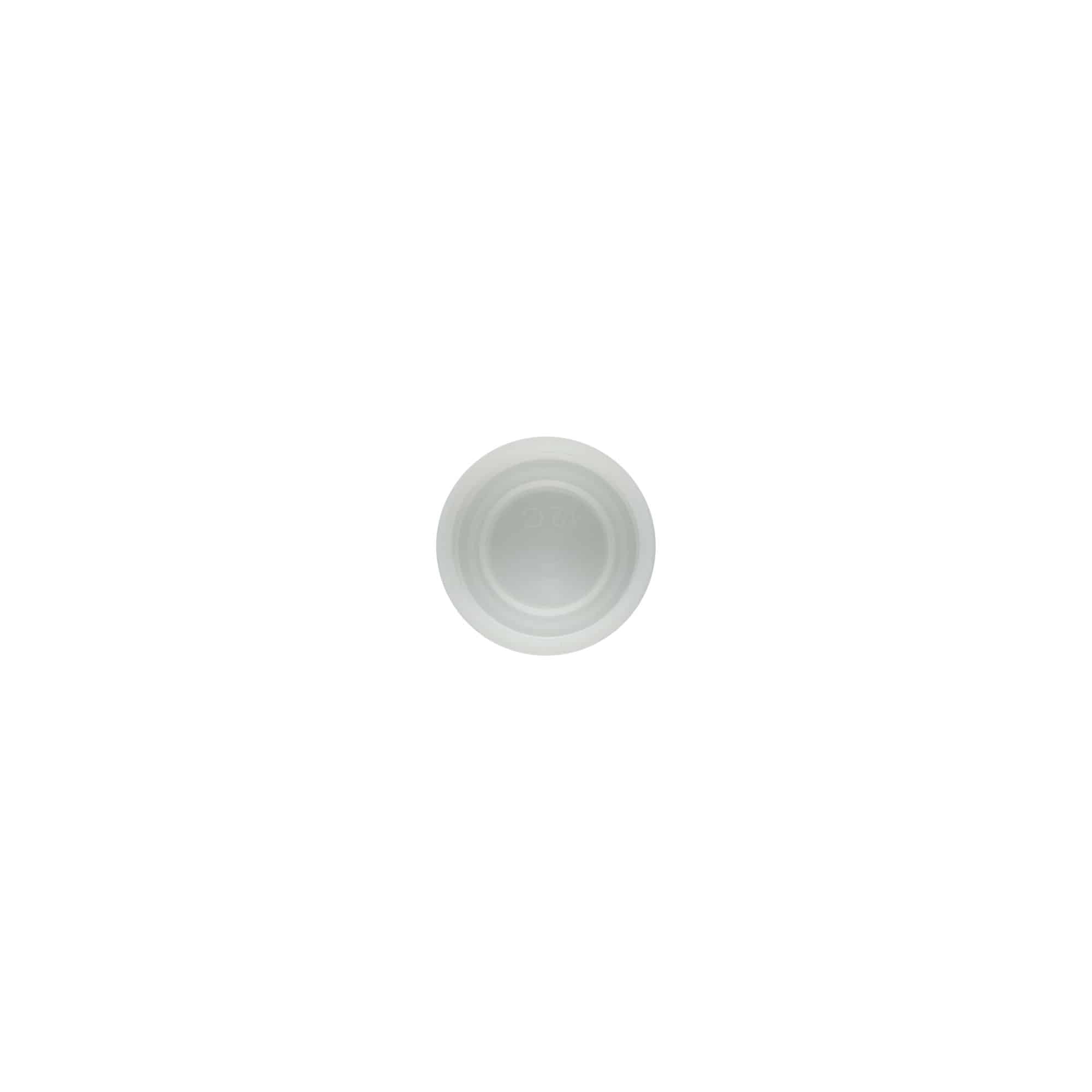 Tapa roscada para tubos PET, plástico, blanco