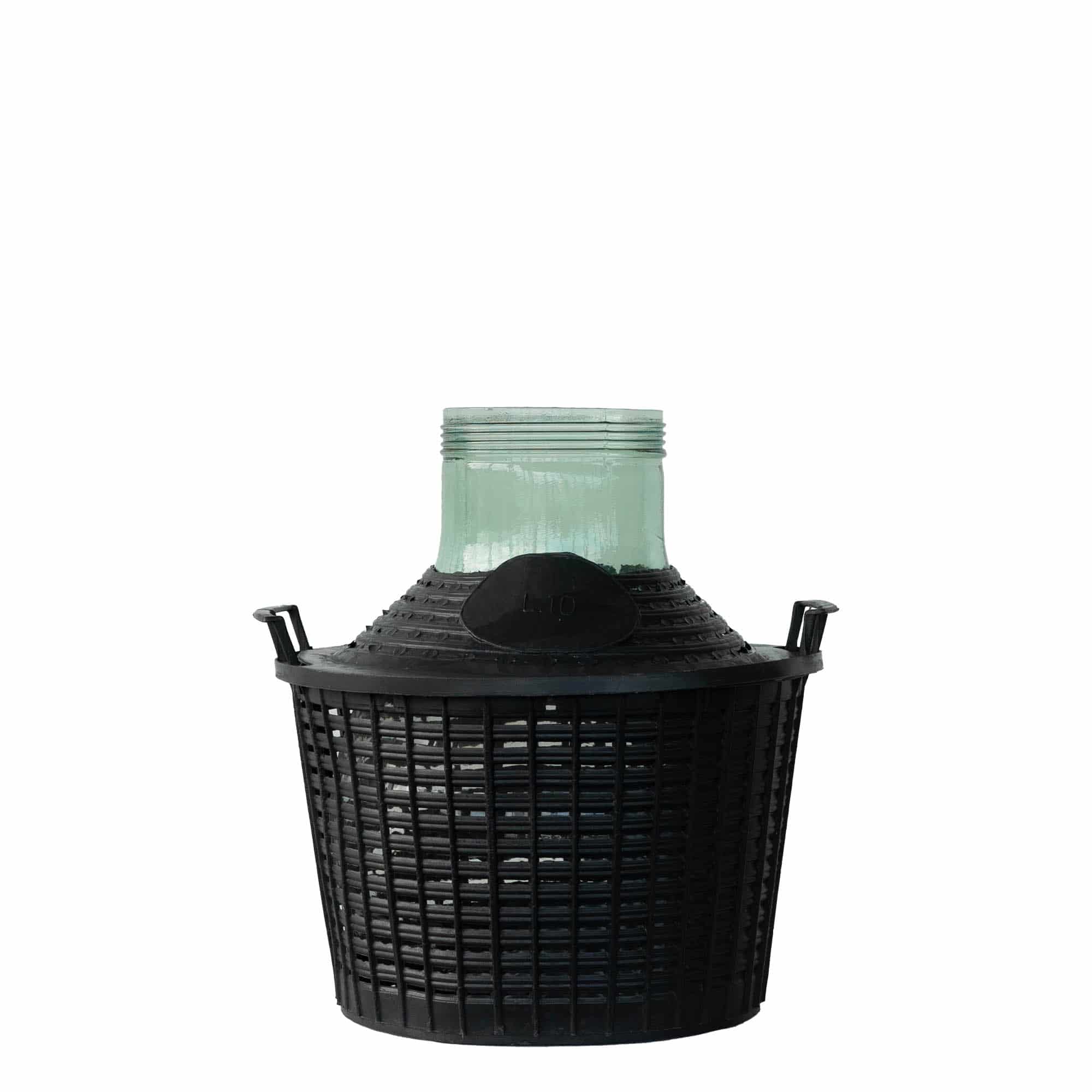Damajuana de cuello ancho de 10 l, vidrio, boca: tapón de rosca Damajuana de cuello ancho de 10 l, vidrio, boca: tapón de rosca