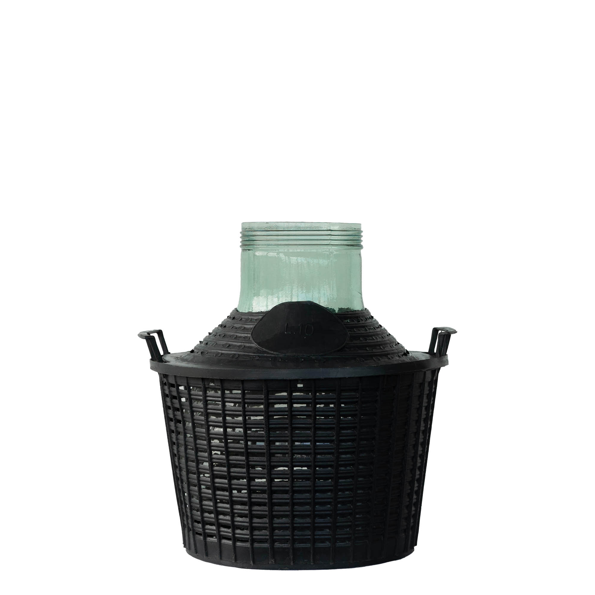 Botella de balón de 10 l, cuello ancho, vidrio, boca: cierre de rosca Botella de balón de 10 l, cuello ancho, vidrio, boca: cierre de rosca