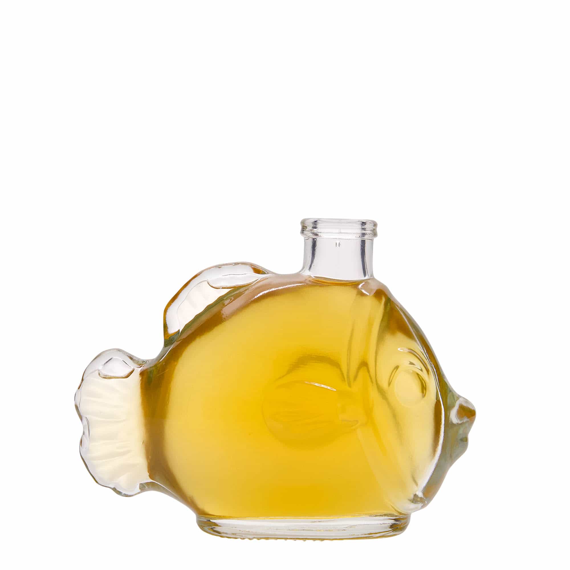 Botella de vidrio 'Pez' de 200 ml, boca: corcho