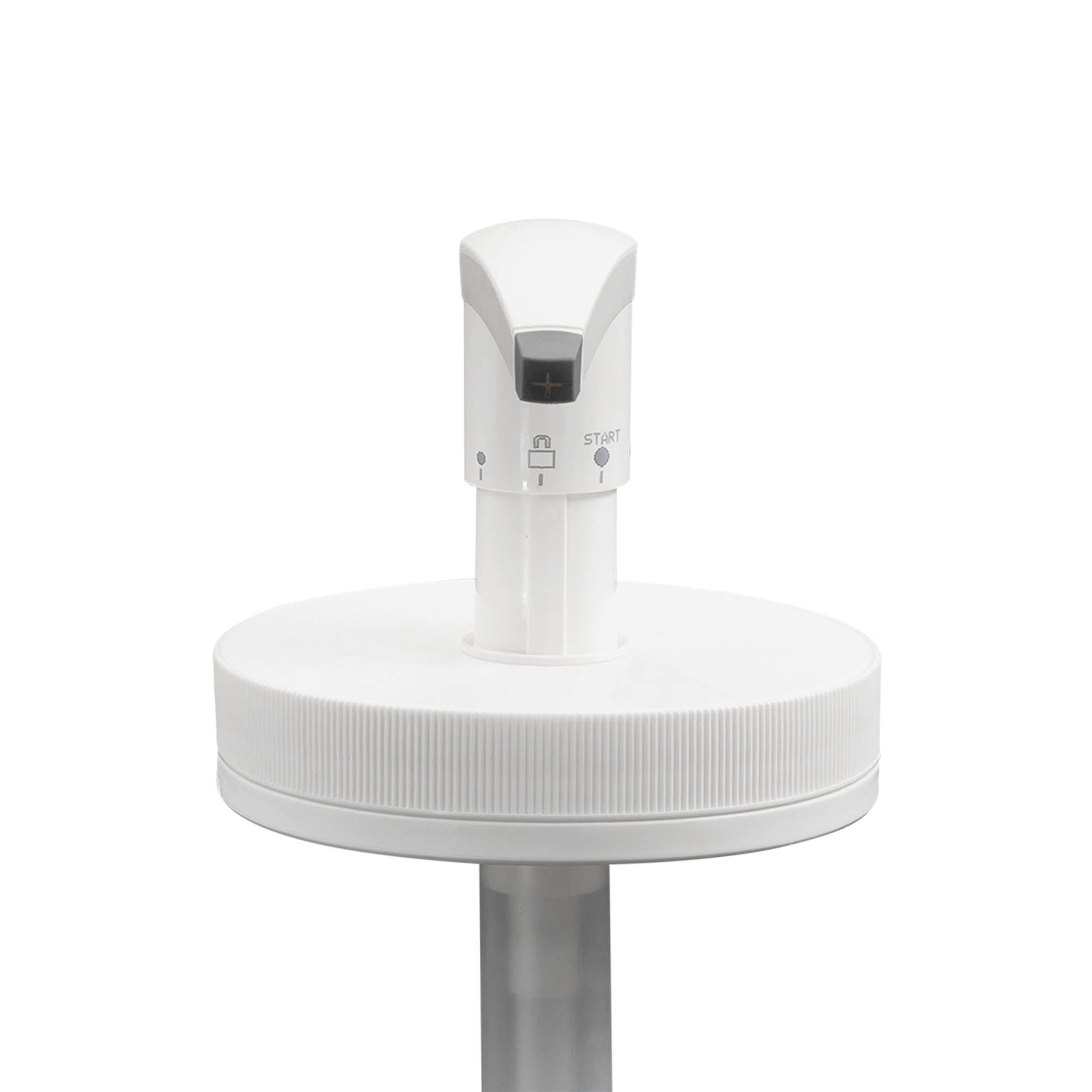 Bomba dispensadora para 1.240 ml 'Securibox', plástico PE, blanca, para boca: cierre de rosca Bomba dispensadora para 1.240 ml 'Securibox', plástico PE, blanca, para boca: cierre de rosca