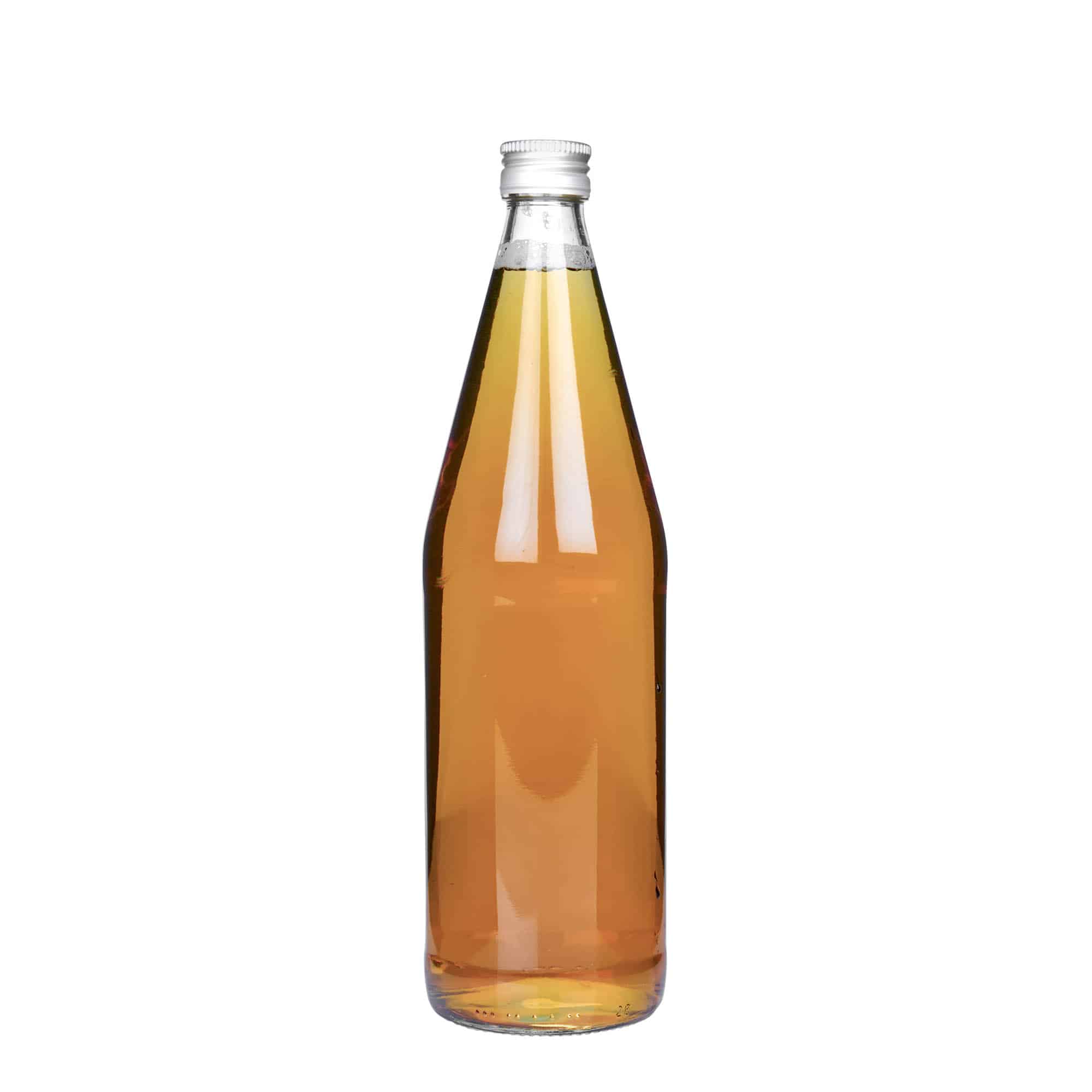 Botella universal de 750 ml con forma de zanahoria, vidrio, boca: PP 28