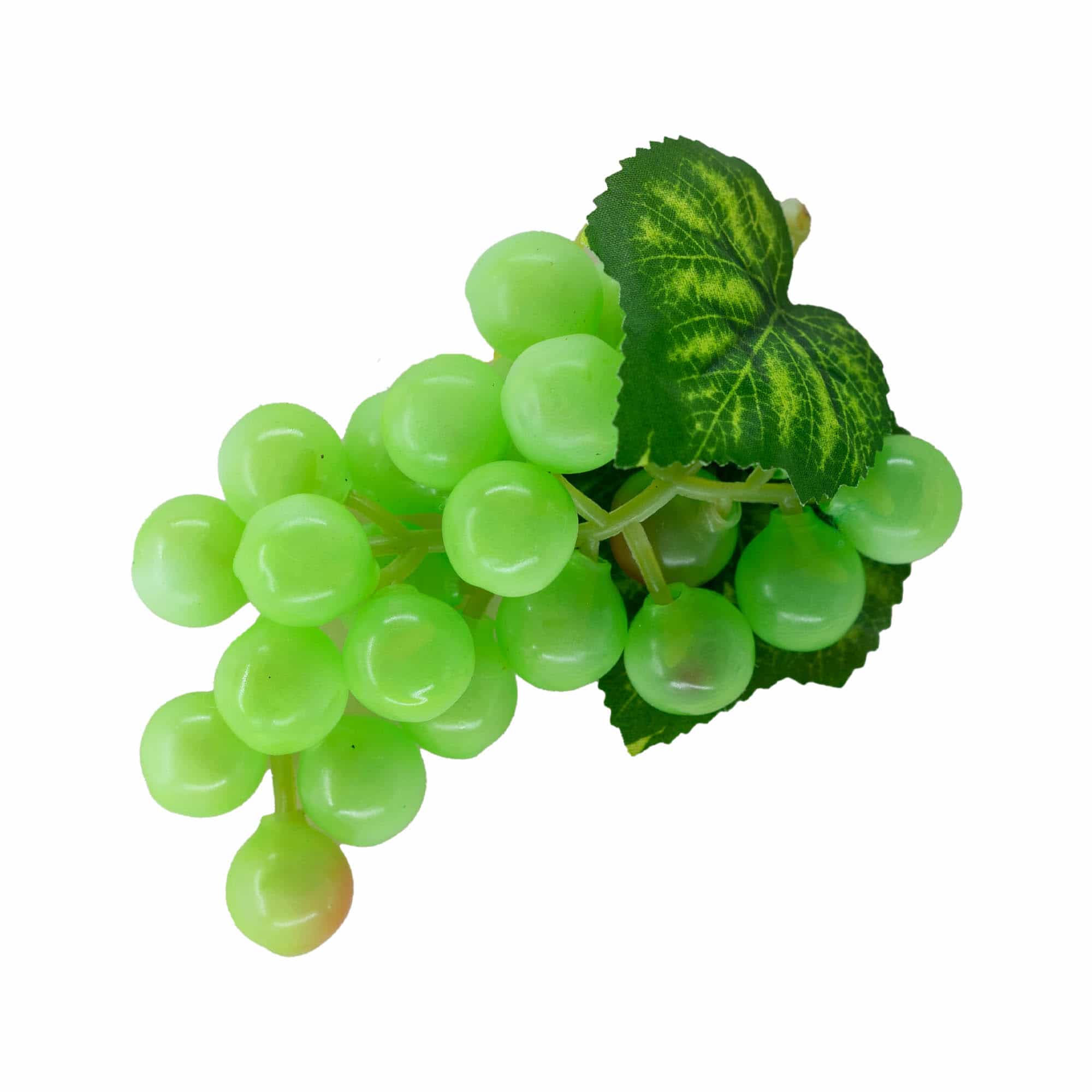 Uvas de plástico, verdes