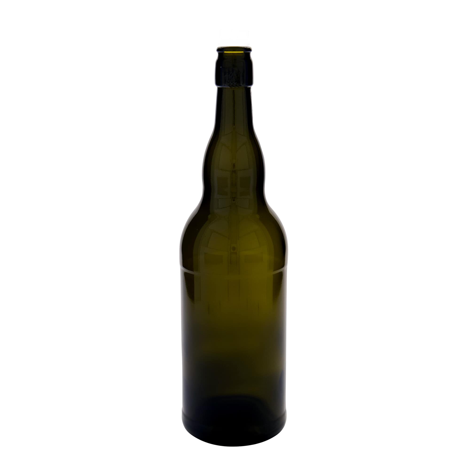 Botella de cerveza de 1.000 ml Bélgica, vidrio, verde antiguo, boca: cierre de palanca