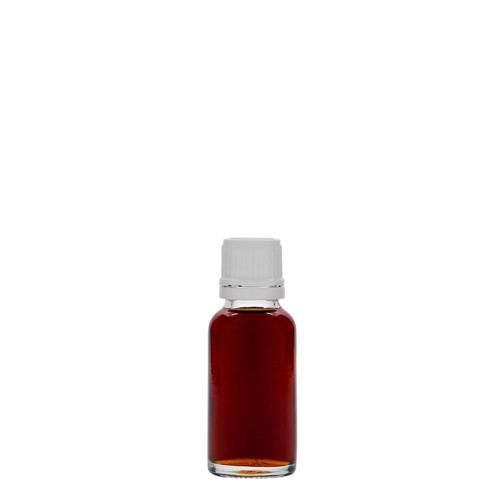 Frasco de medicamentos de 20 ml, vidrio, boca: DIN 18